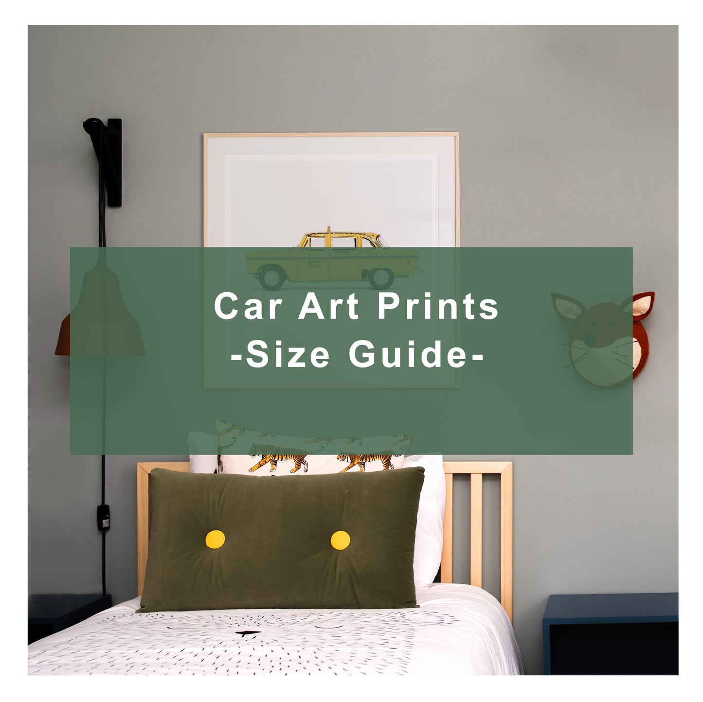 how to frame car art prints - size guide