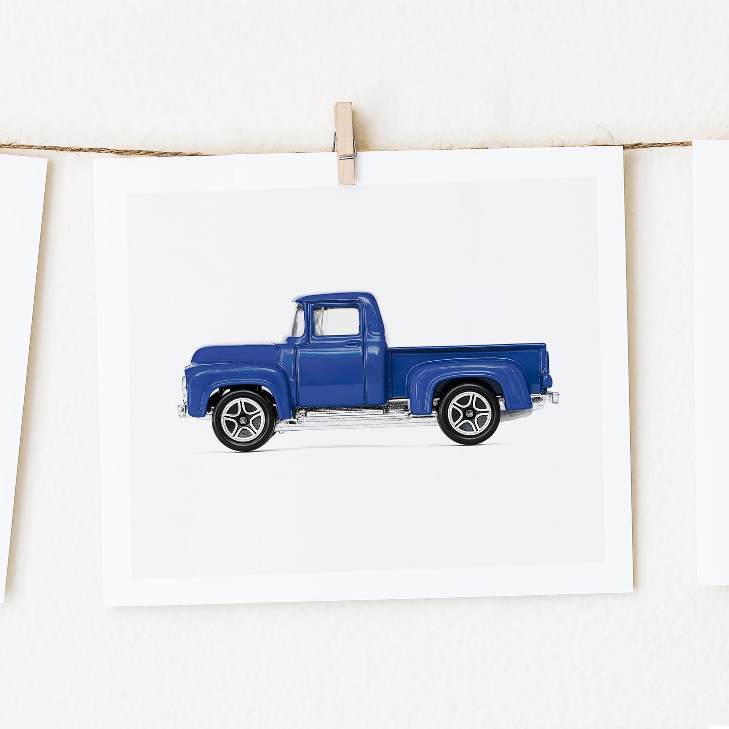 Vintage Old Blue Pickup Truck Nursery Print