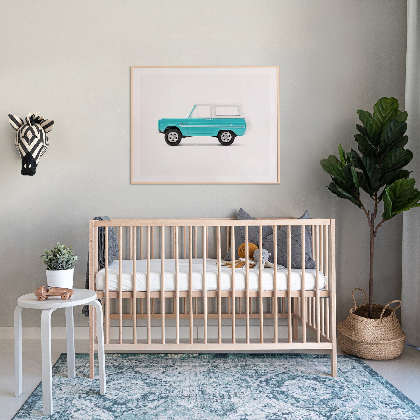 boys nursery car art prints