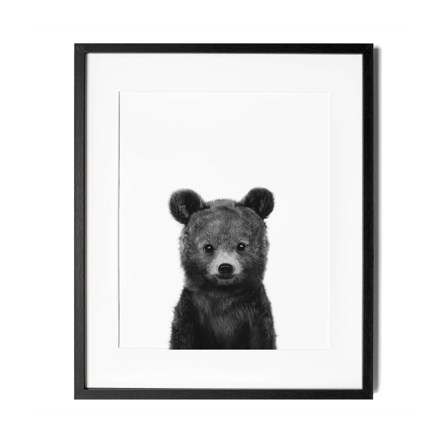 Black and White Baby Bear Wall Art