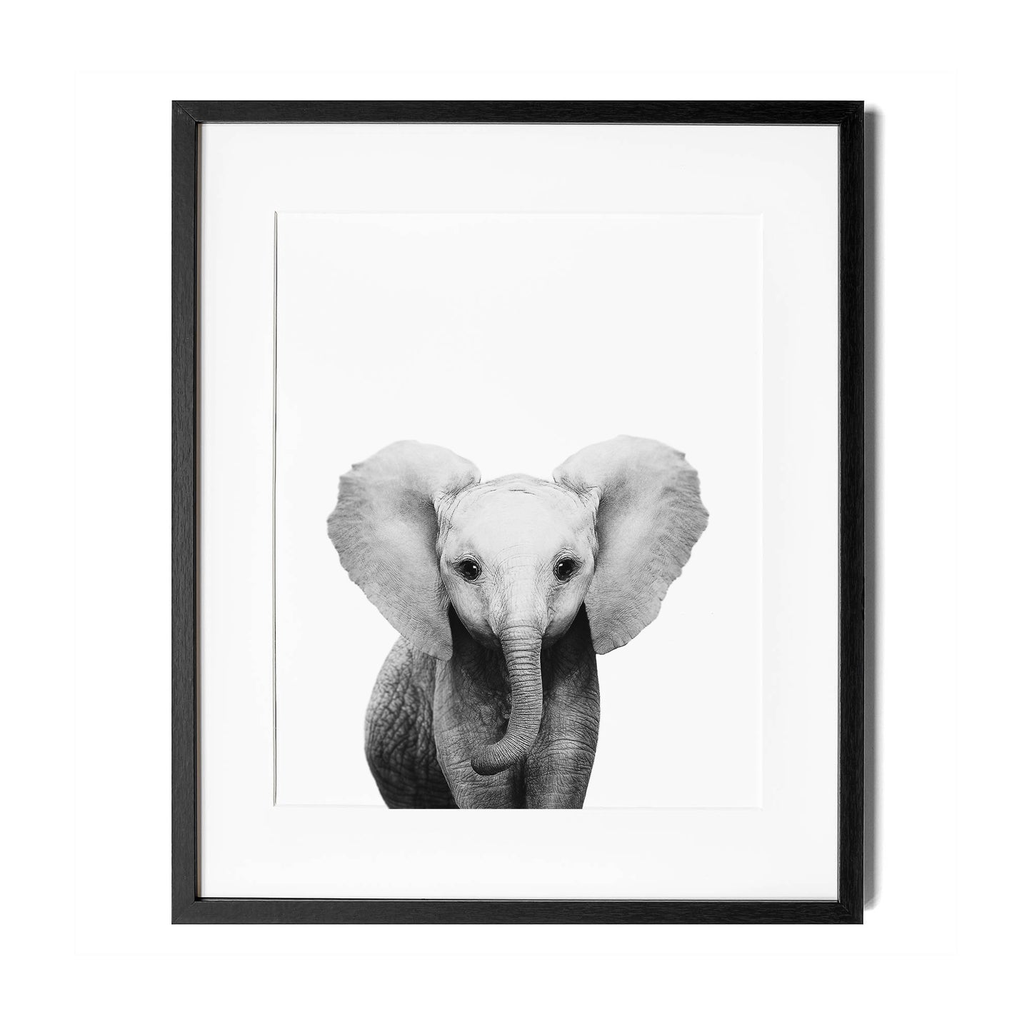 Black and White Elephant Wall Art for nursery