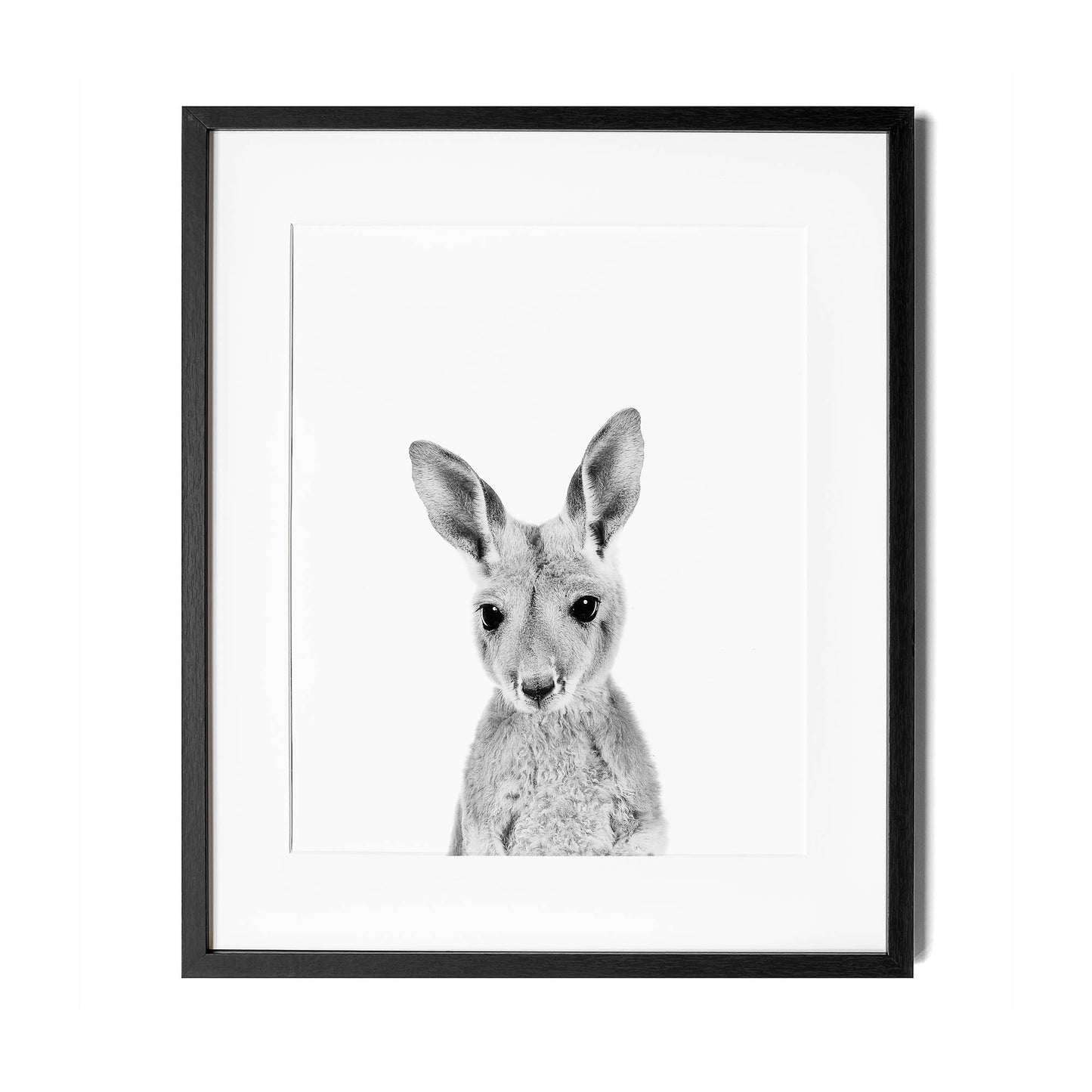 Black and White Kangaroo Wall Art for nursery