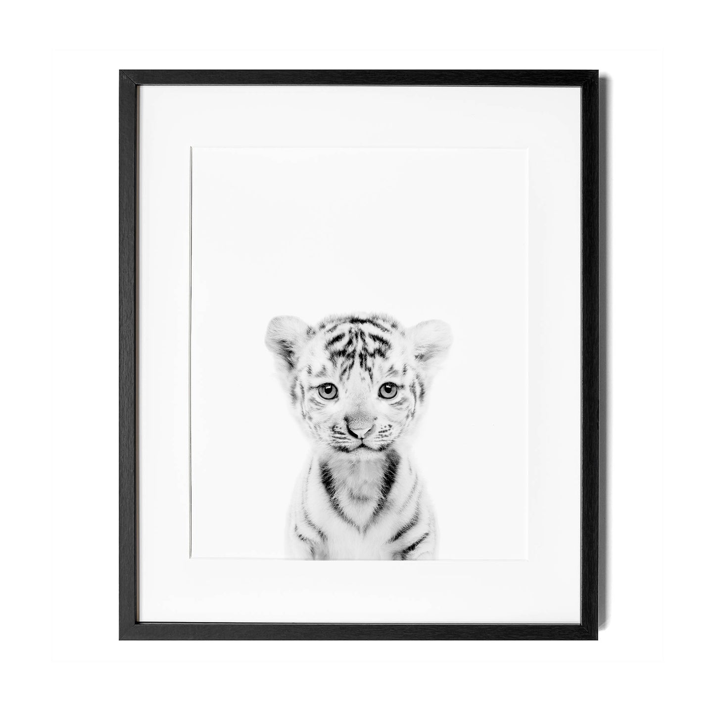 Black and White Snow Tiger Wall Art for nursery