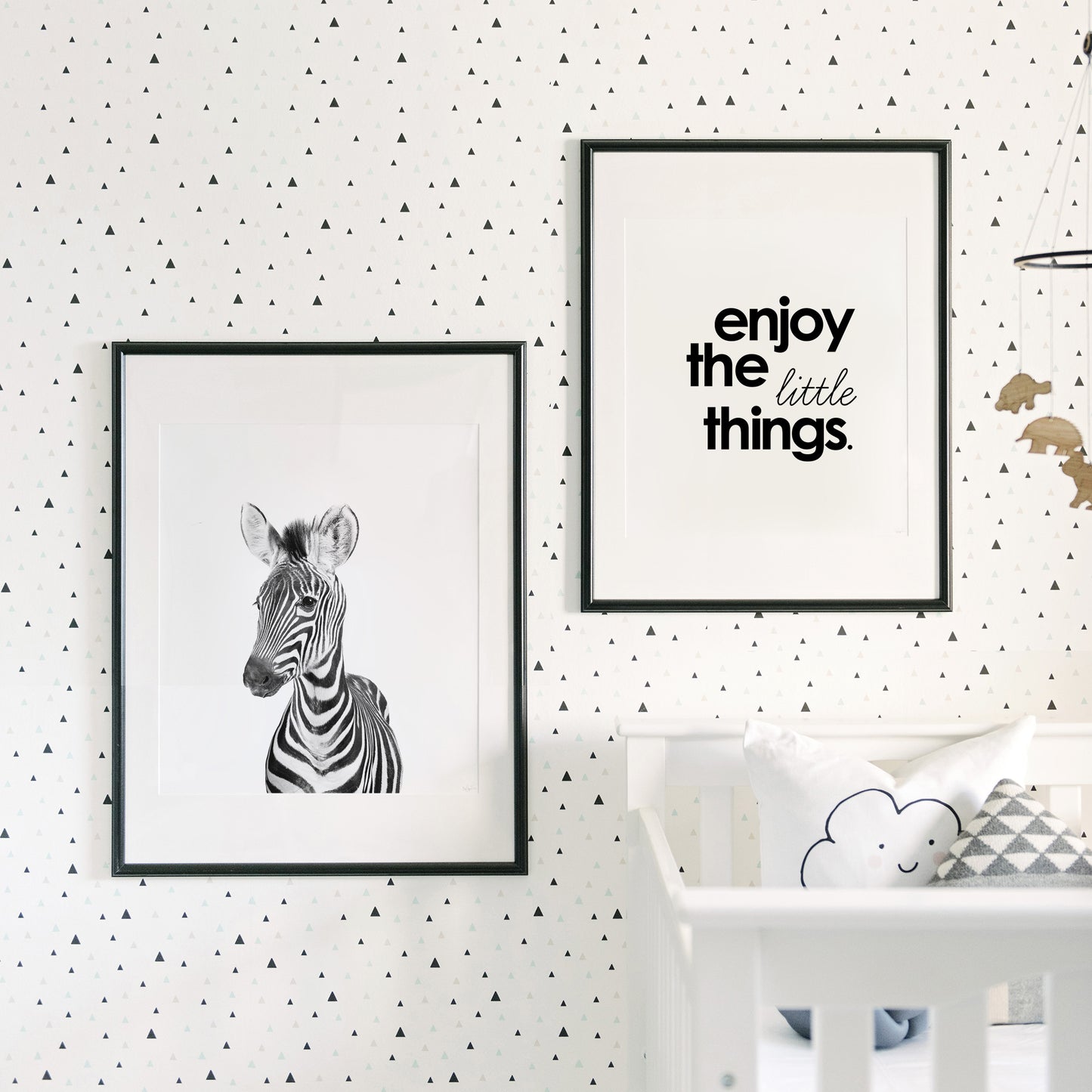 Black and White Zebra Wall Art for nursery
