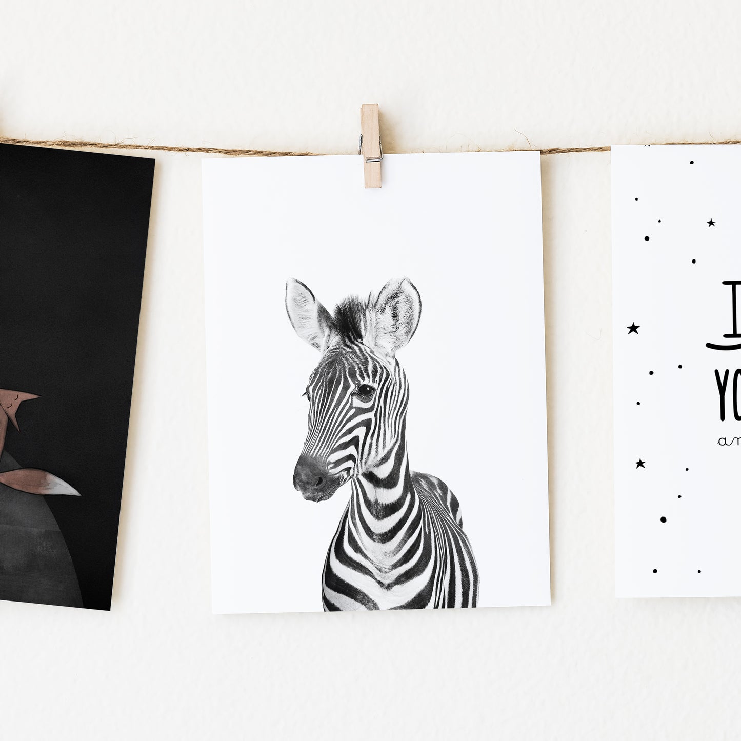 Black and White Zebra Wall Art for nursery