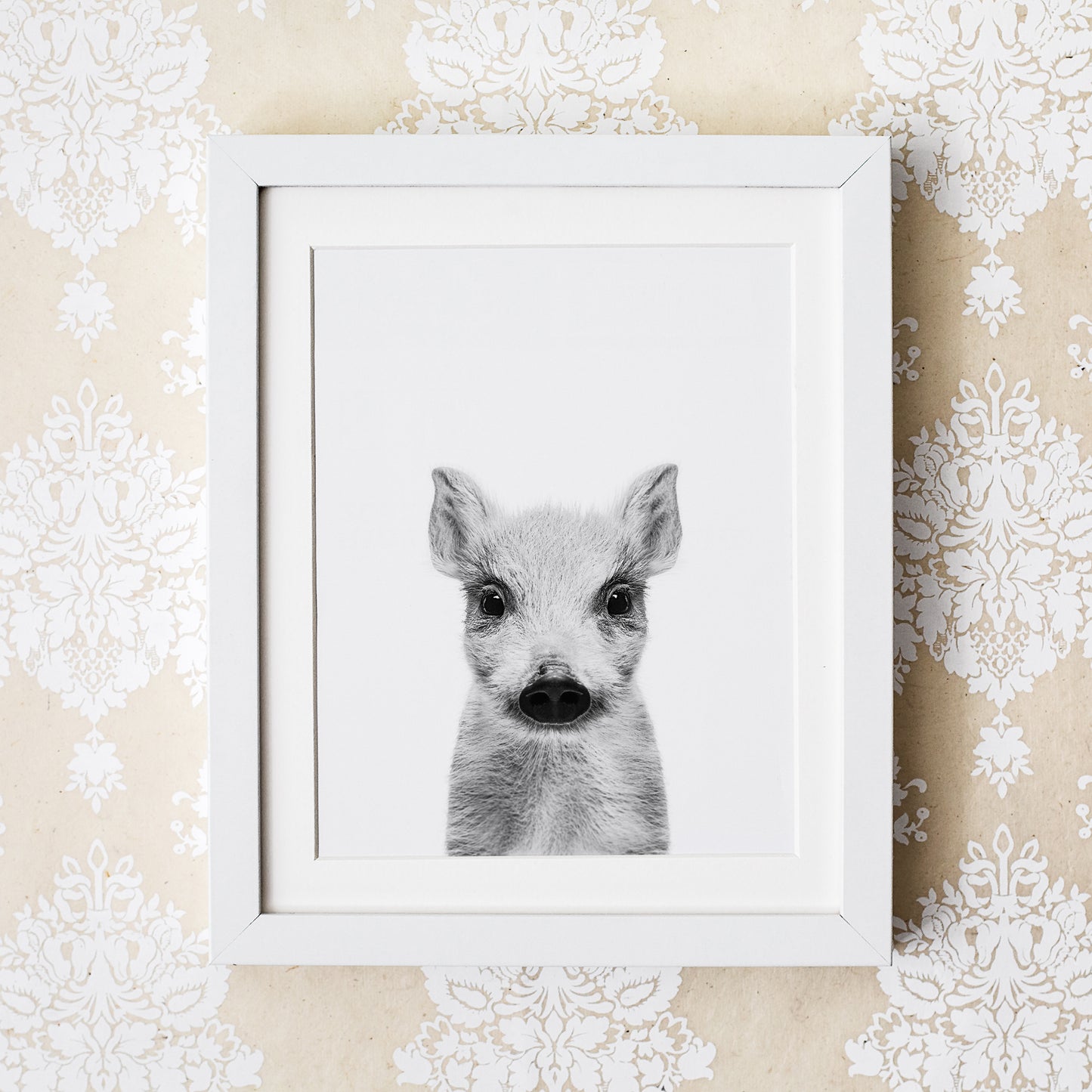 Black and White Boar Wall Art for nursery
