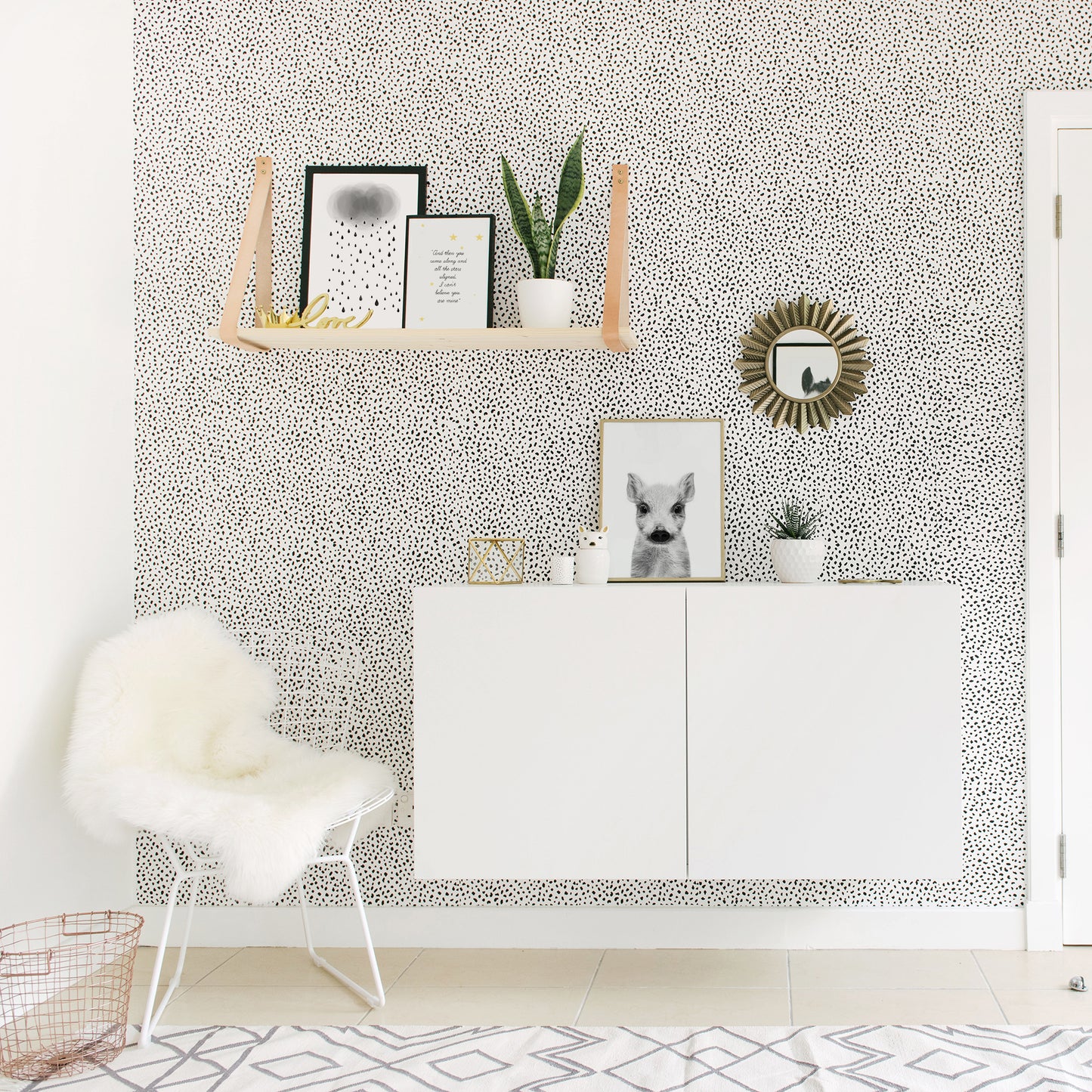 Black and White Boar Wall Art for nursery