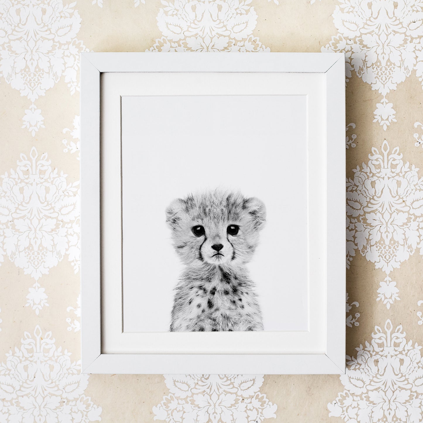 Black and White Cheetah Wall Art for nursery