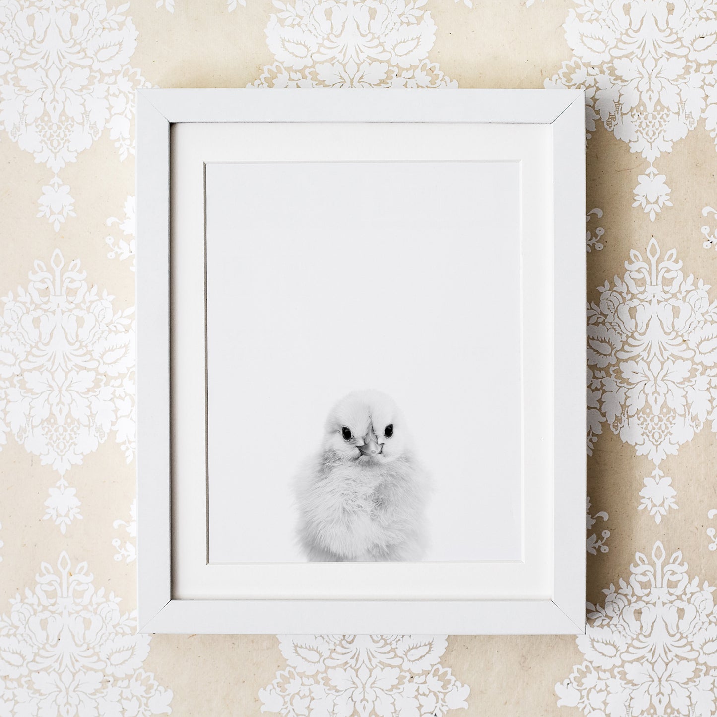 Black and White Chick Wall Art for nursery