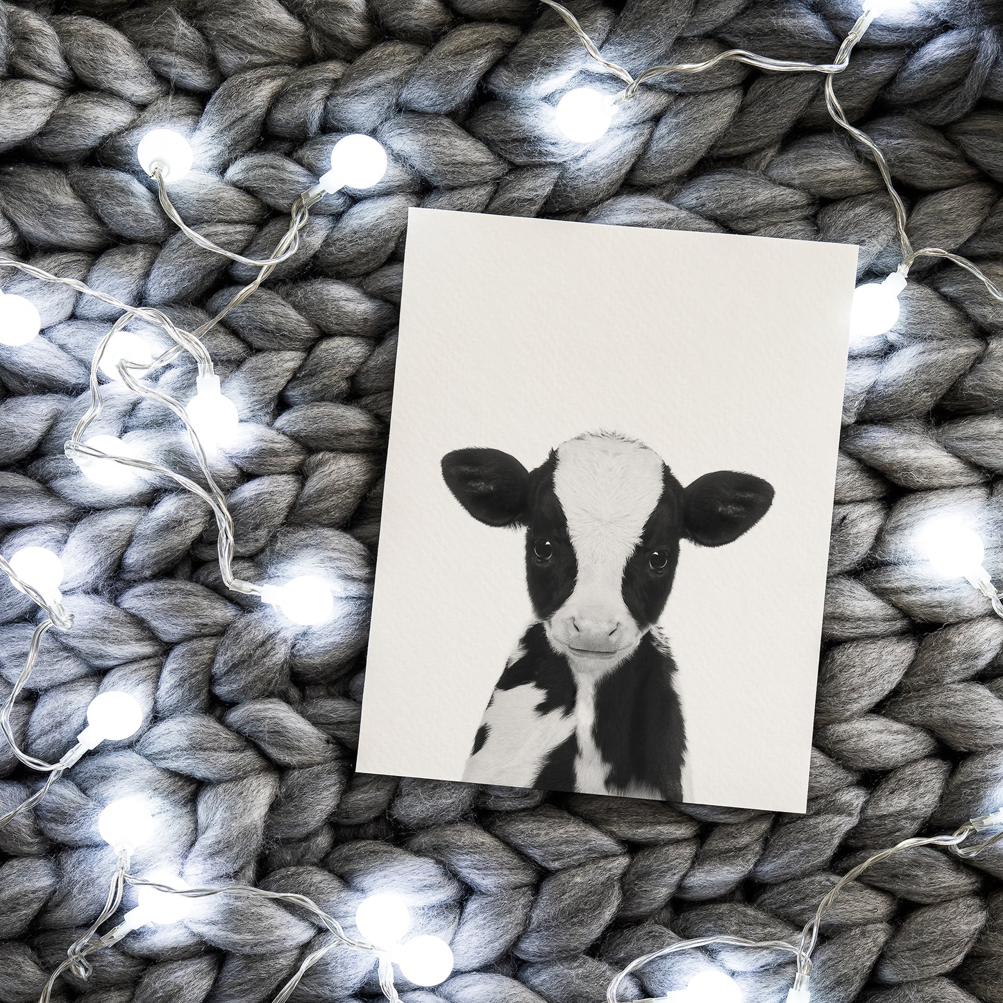 Black and White Cow Wall Art for nursery