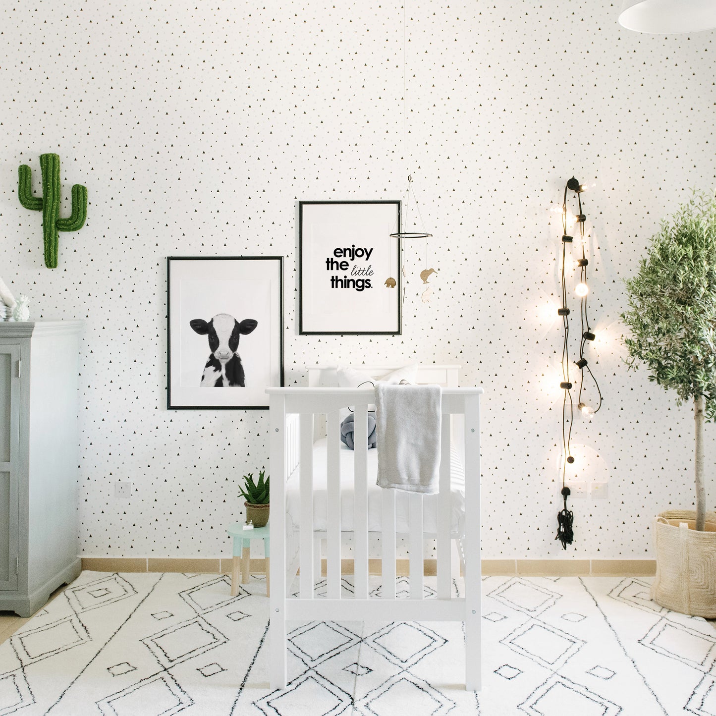 Black and White Cow Wall Art for nursery