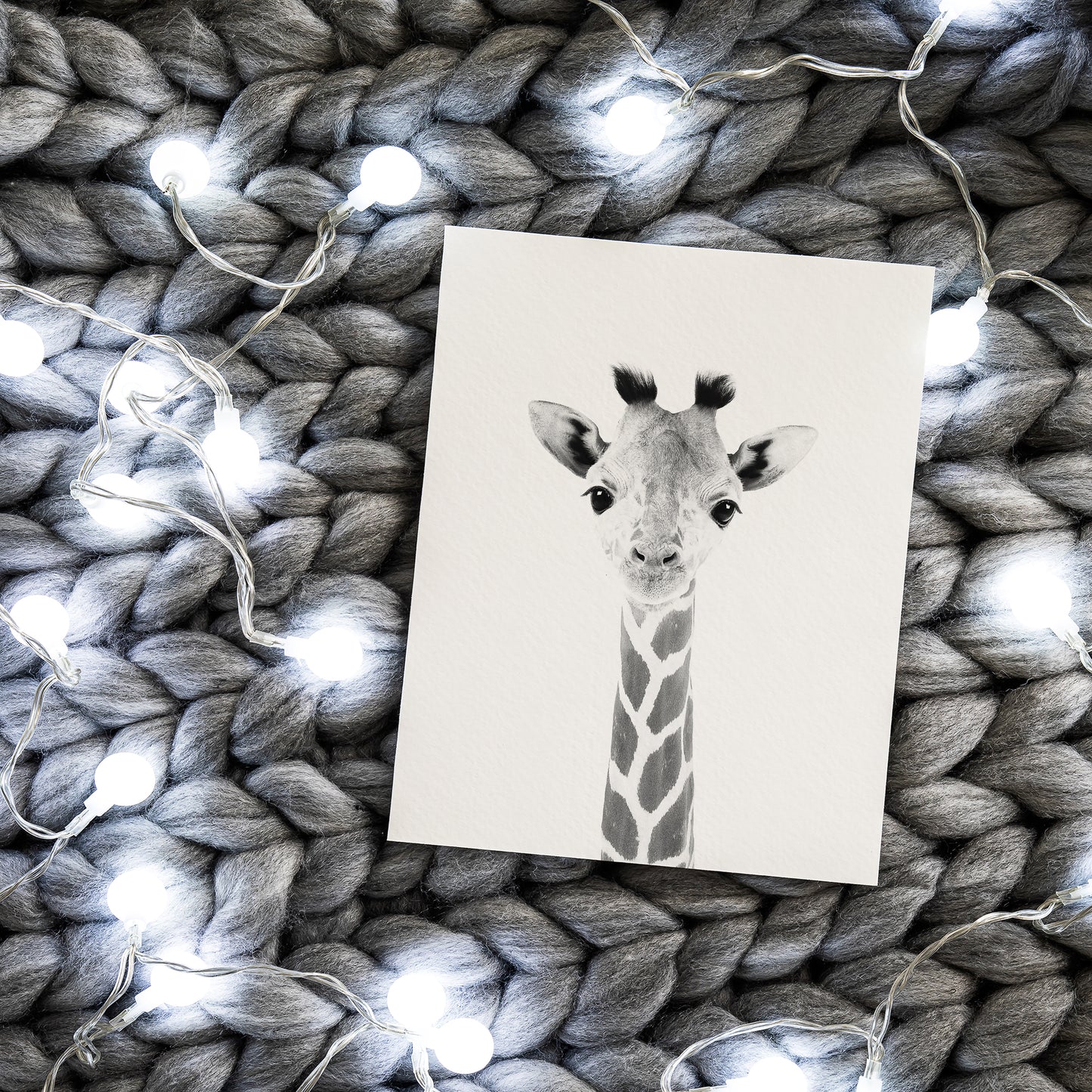 Black and White Giraffe Wall Art for nursery