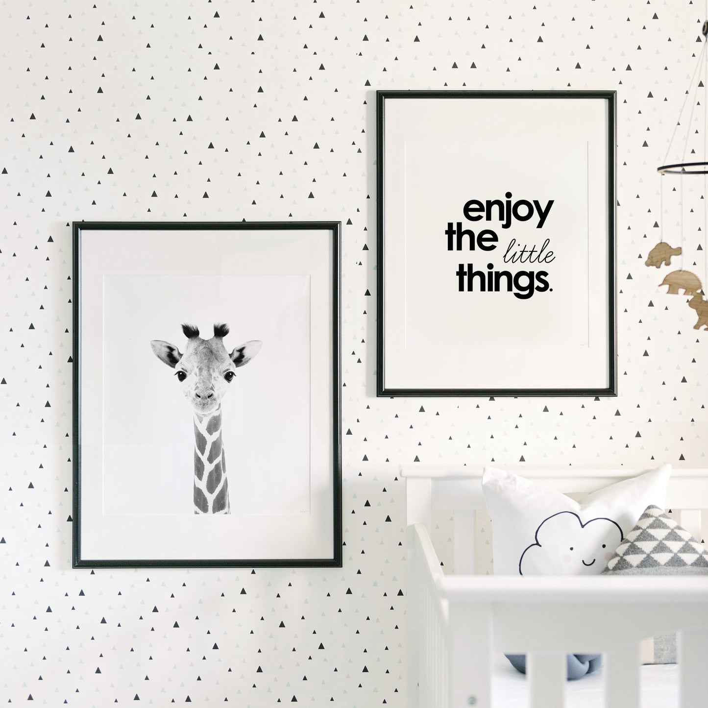 Black and White Giraffe Wall Art for nursery