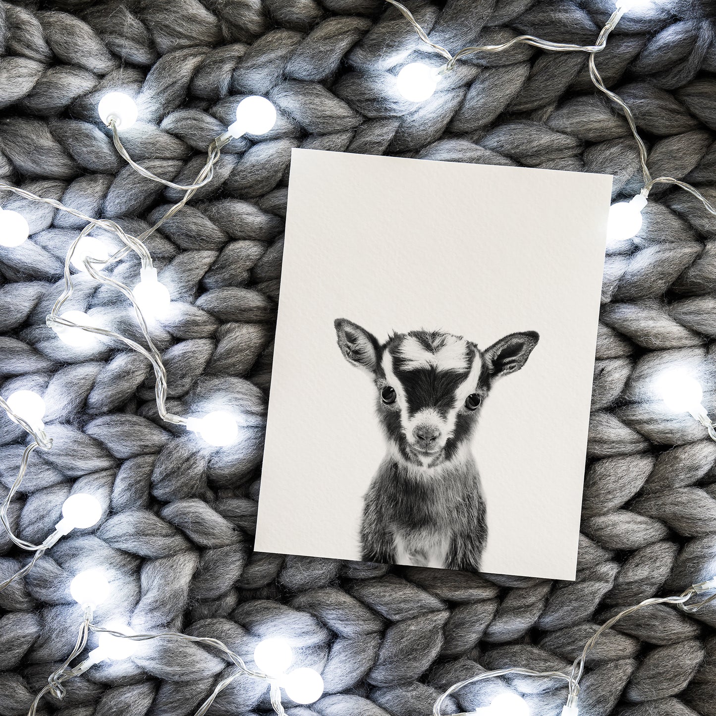 Black and White Goat Wall Art for nursery