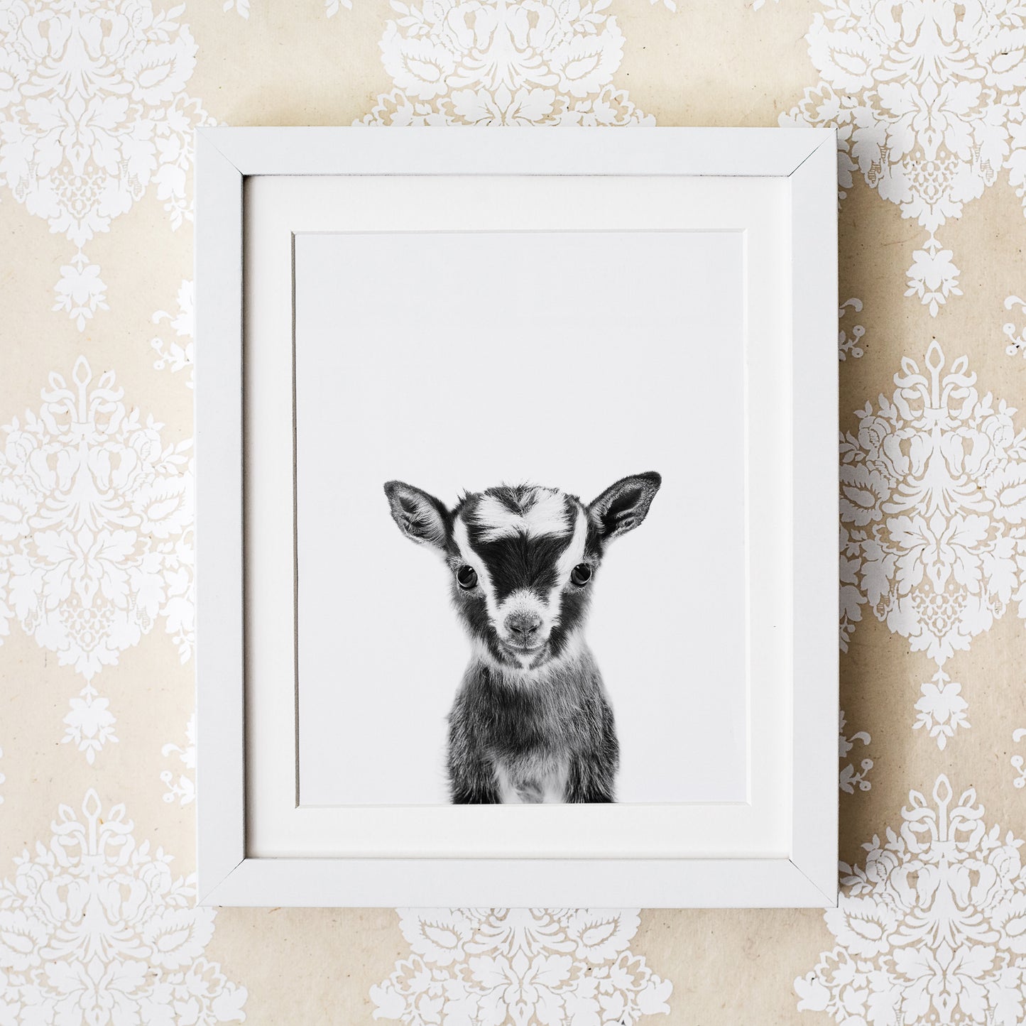 Black and White Goat Wall Art for nursery