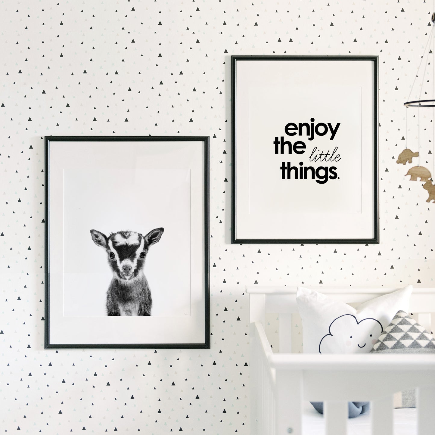 Black and White Goat Wall Art for nursery