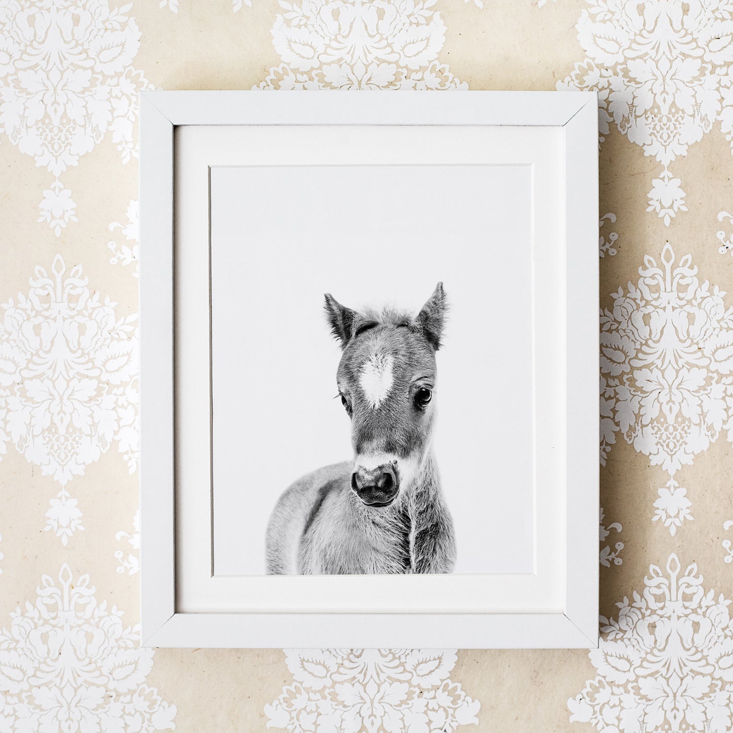Black and White Horse Wall Art for nursery