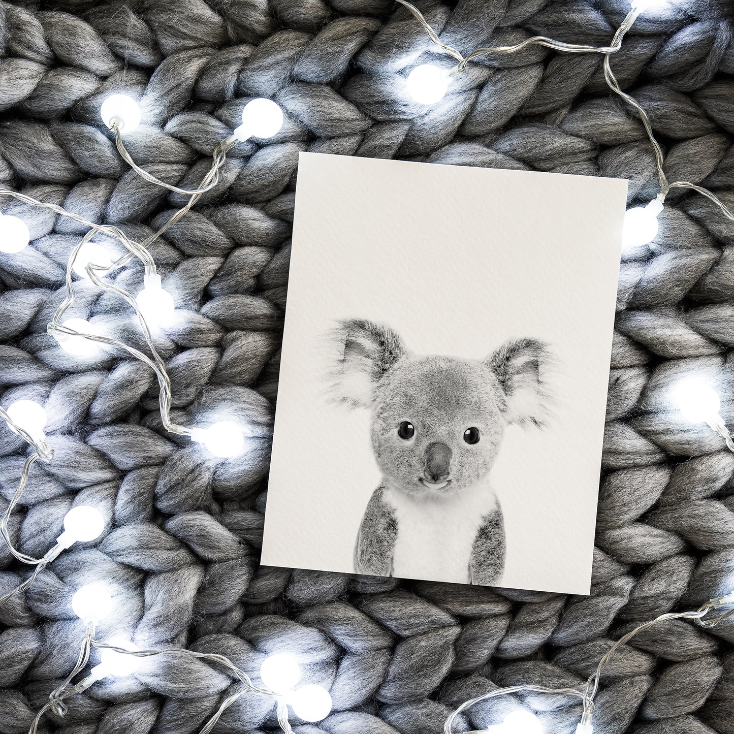Black and White Koala Wall Art for nursery