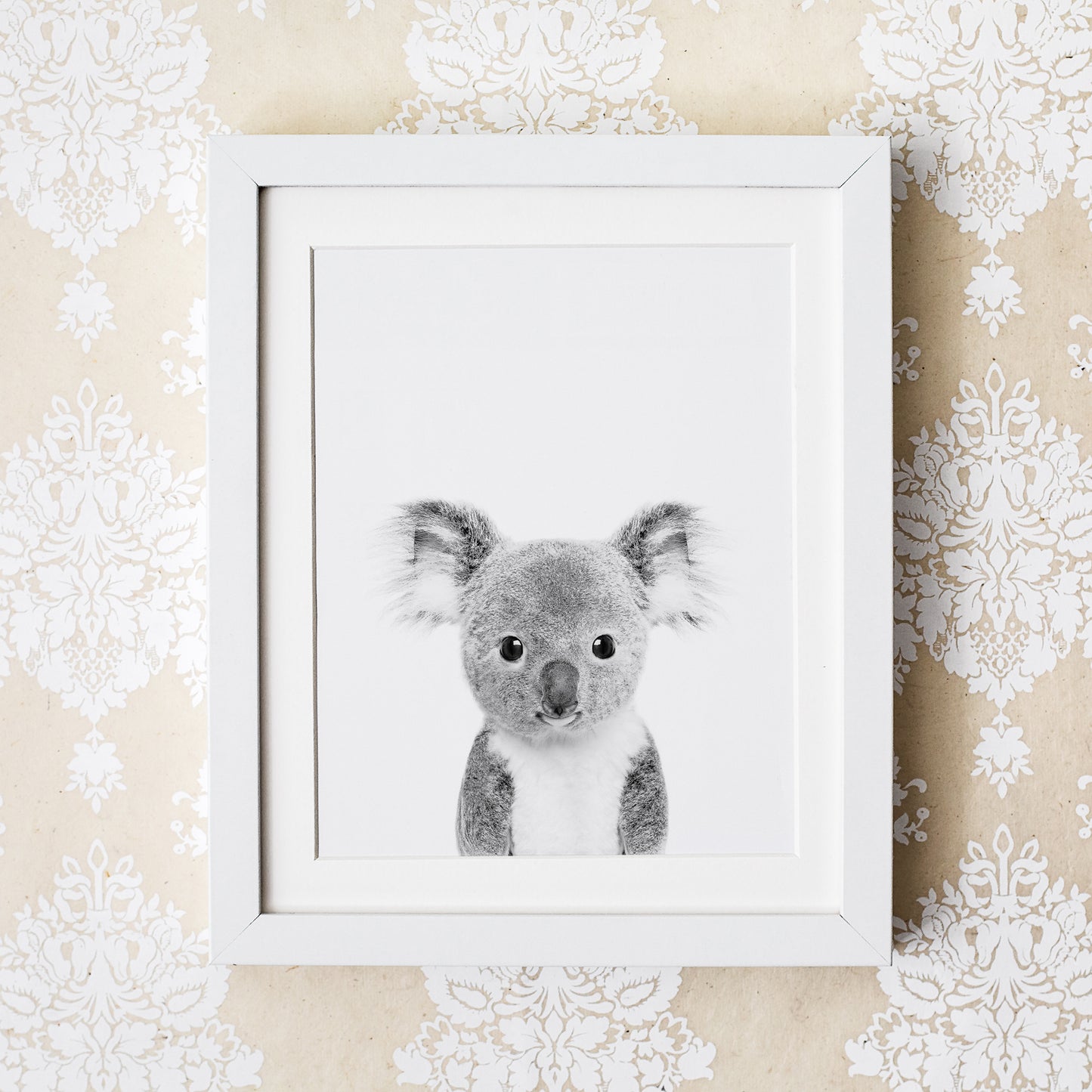 Black and White Koala Wall Art for nursery