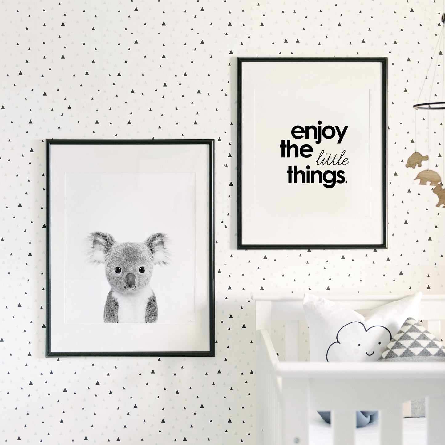 Black and White Koala Wall Art for nursery