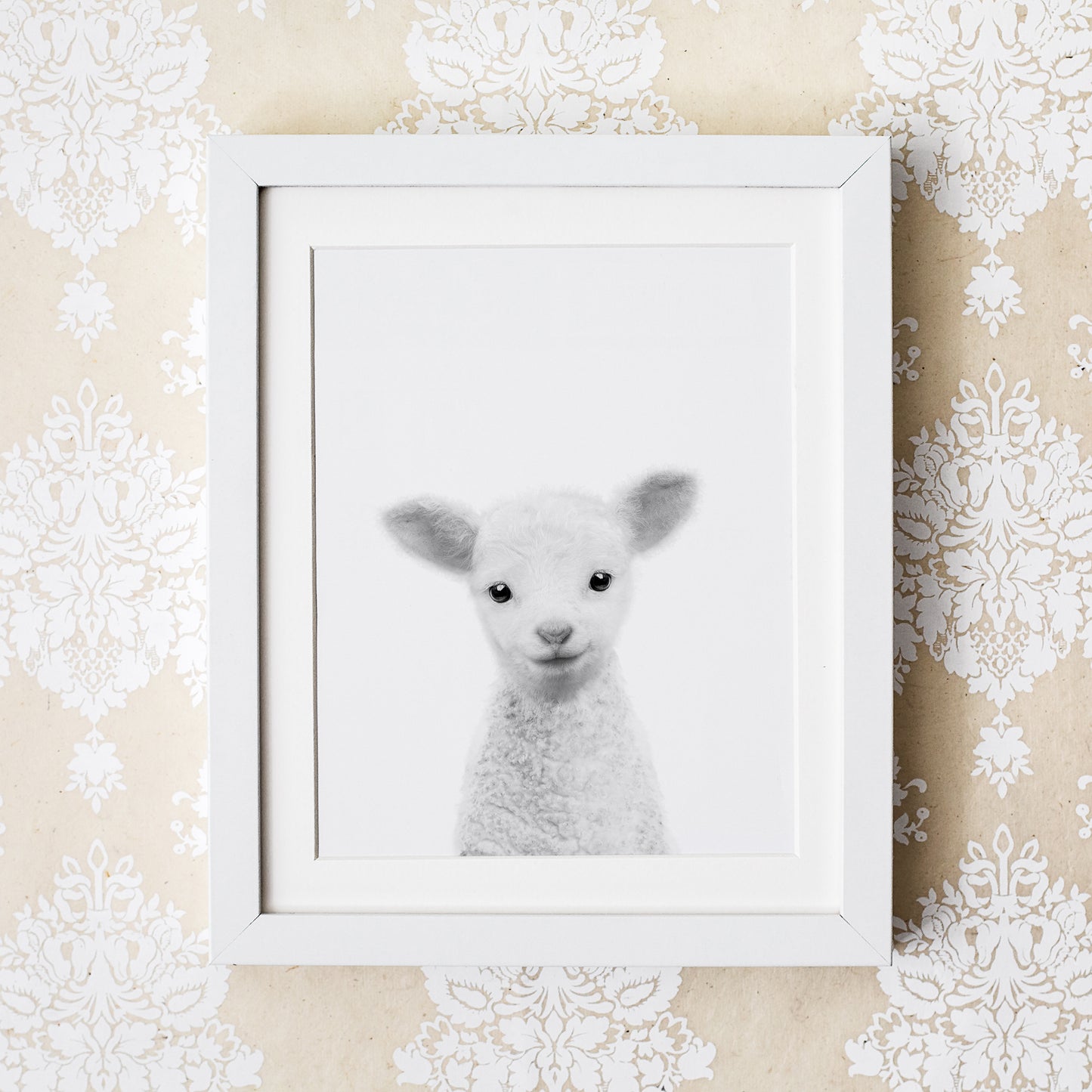 Black and White Lamb Wall Art