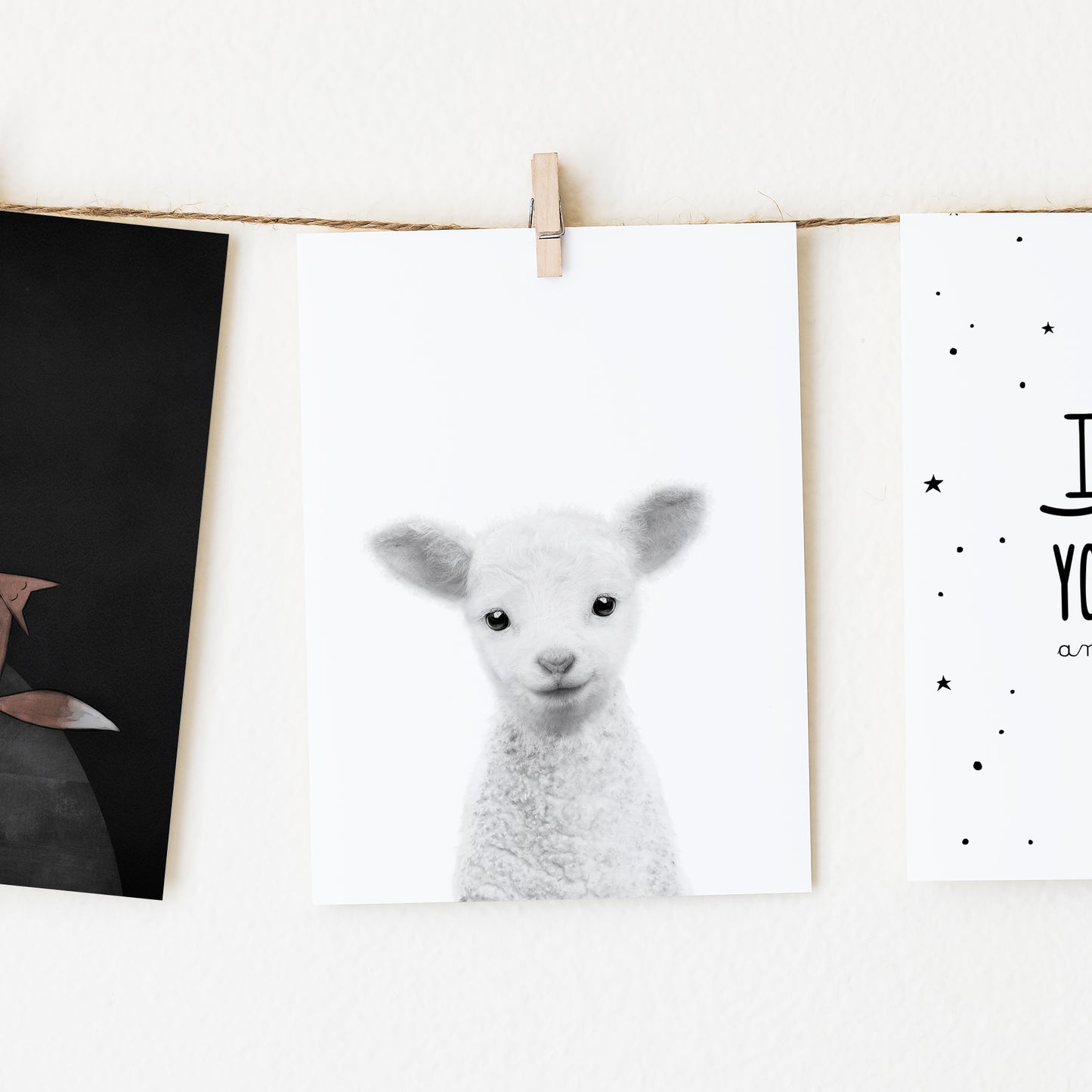 Black and White Lamb Wall Art