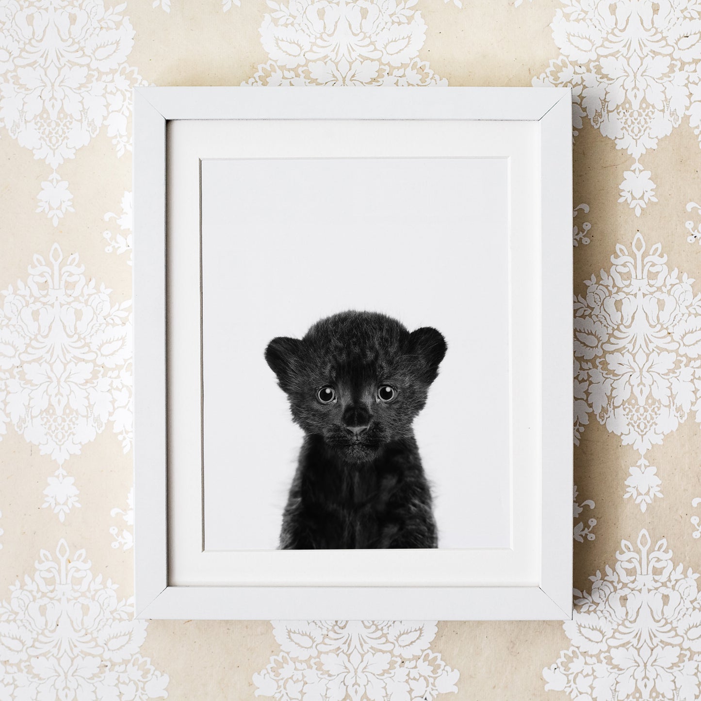 Black and White Leopard Wall Art for nursery