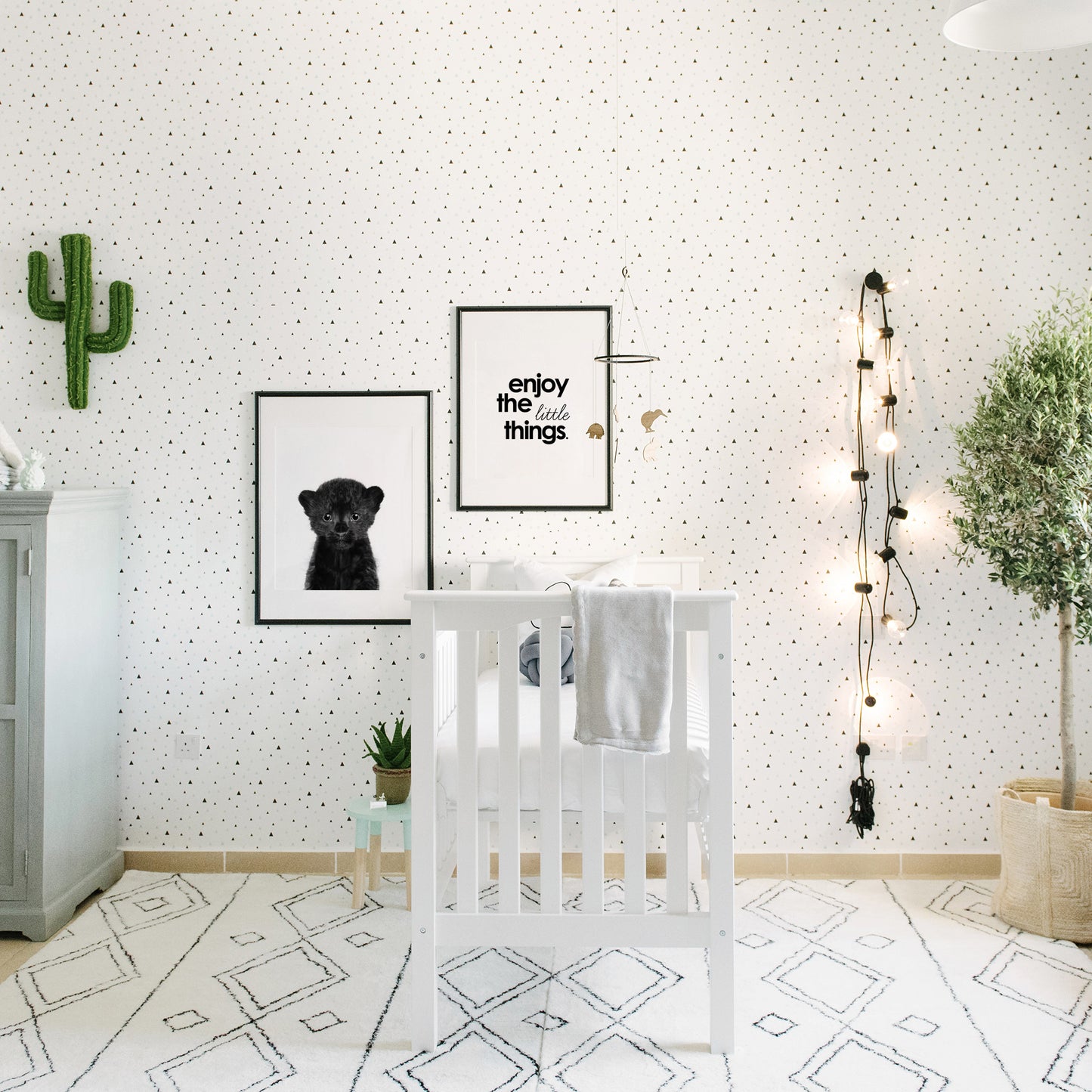 Black and White Leopard Wall Art for nursery