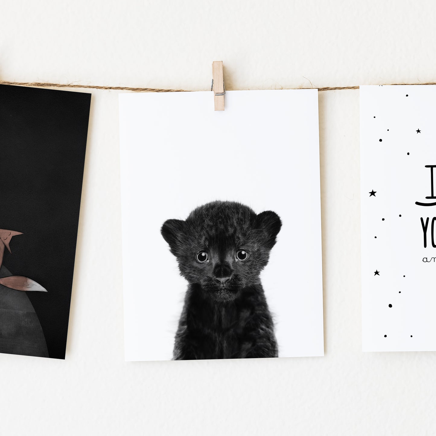 Black and White Leopard Wall Art for nursery
