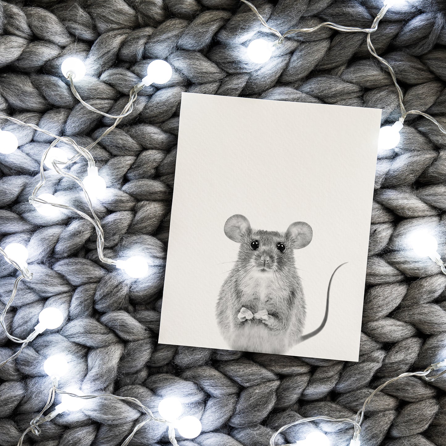 Black and White Mouse Wall Art for nursery