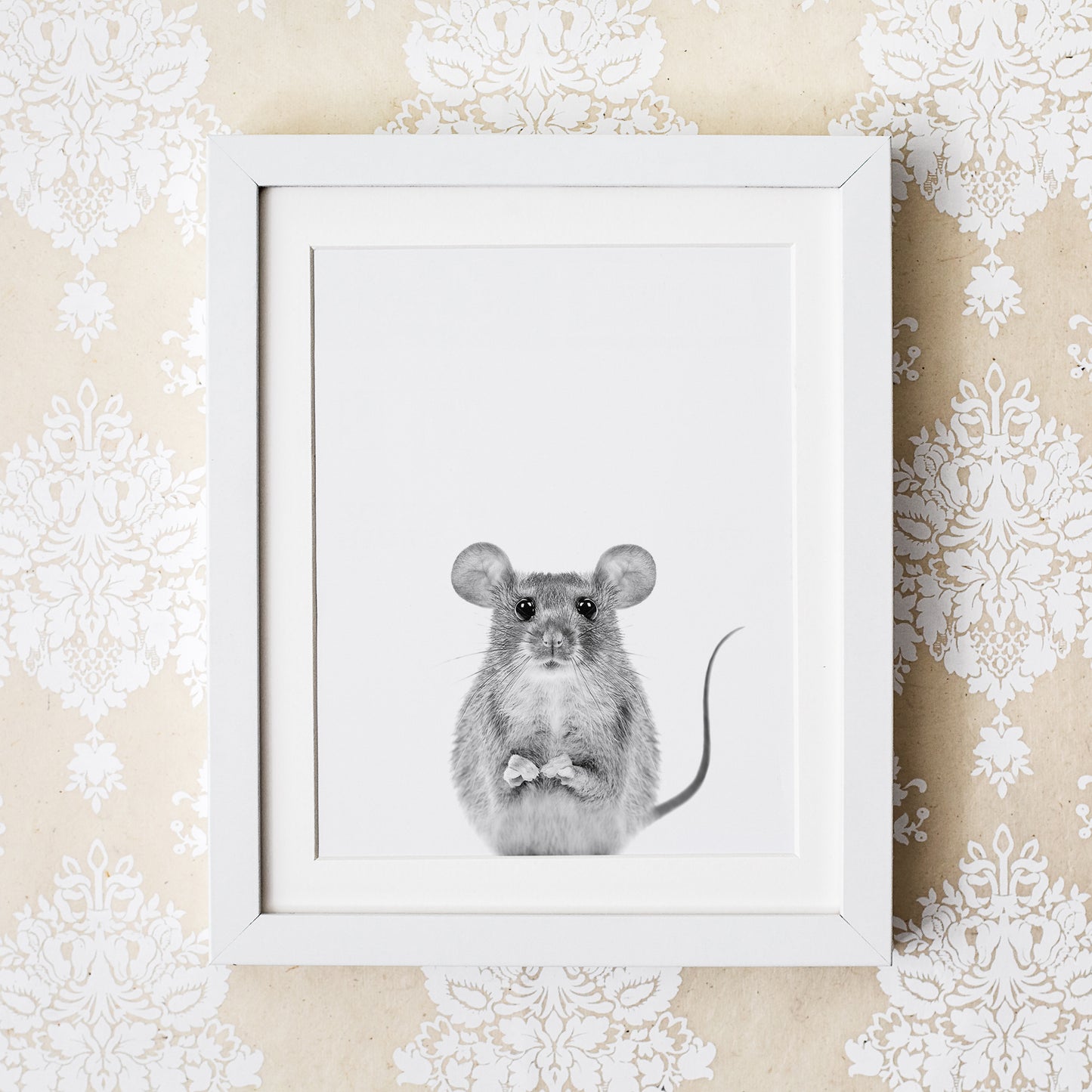 Black and White Mouse Wall Art for nursery