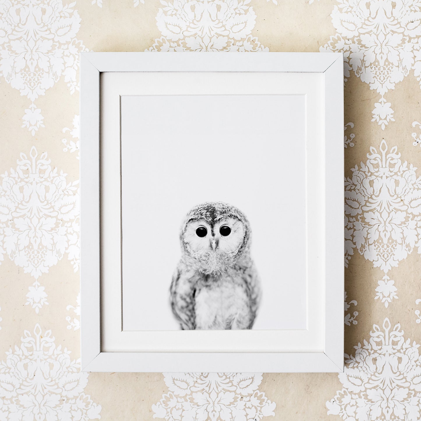 Black and White Owl Wall Art for nursery