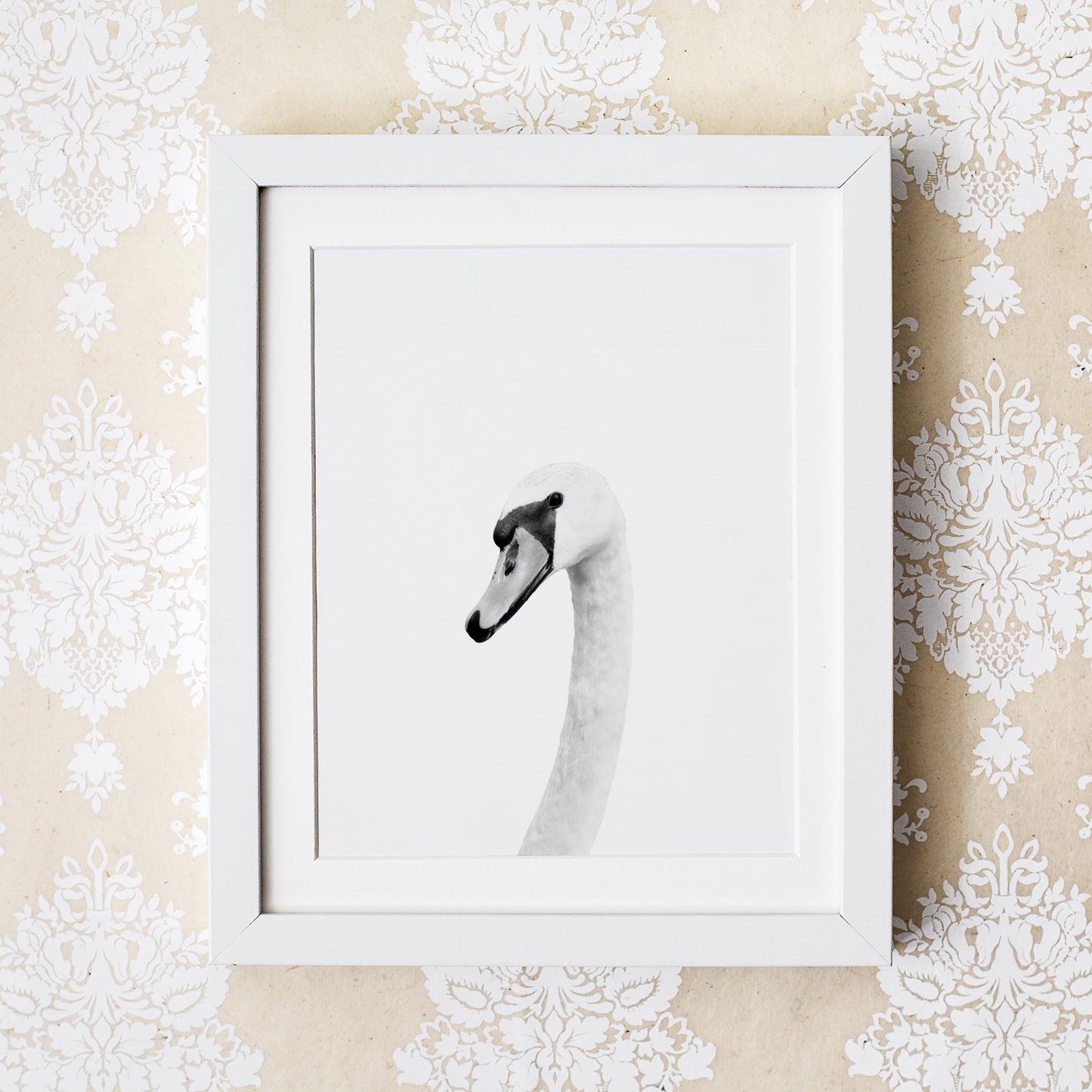 Black and White Swan Wall Art for nursery