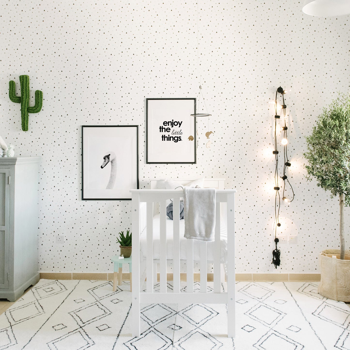 Black and White Swan Wall Art for nursery