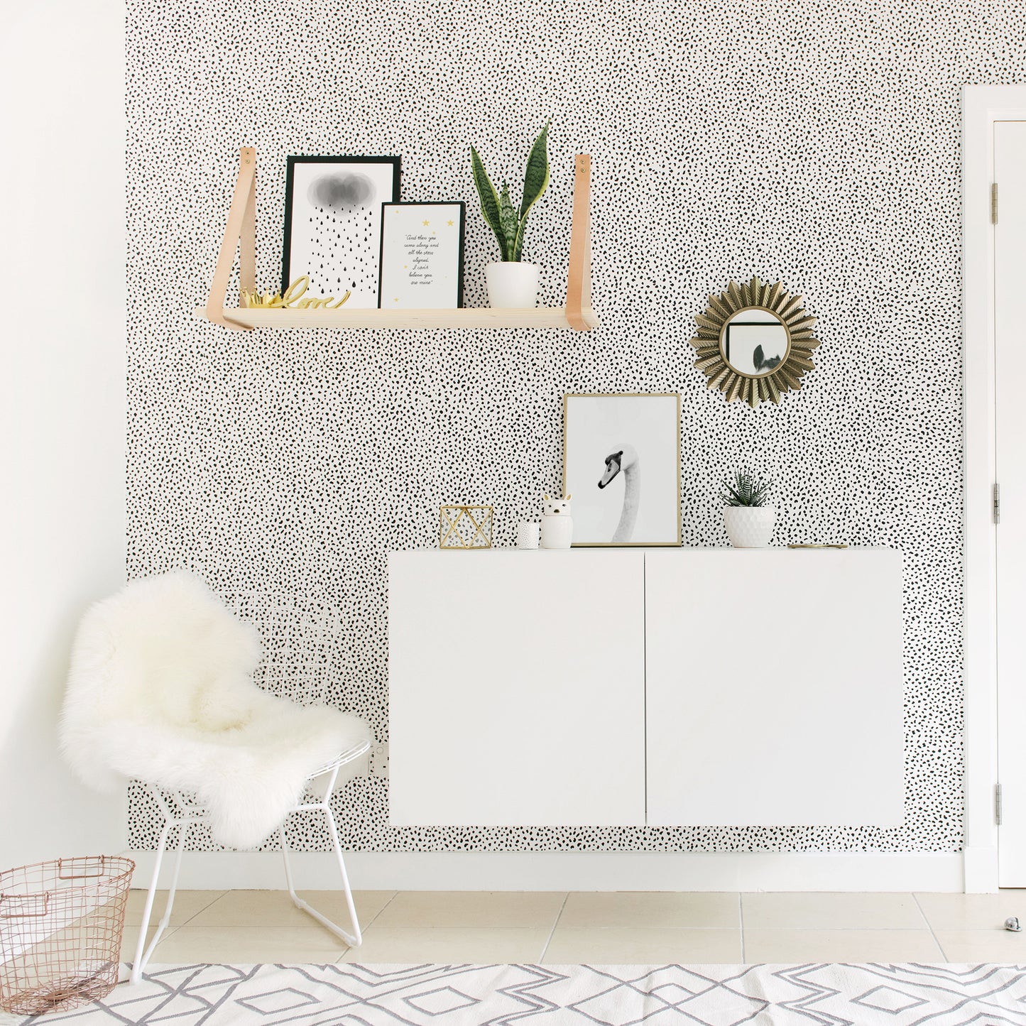 Black and White Swan Wall Art for nursery