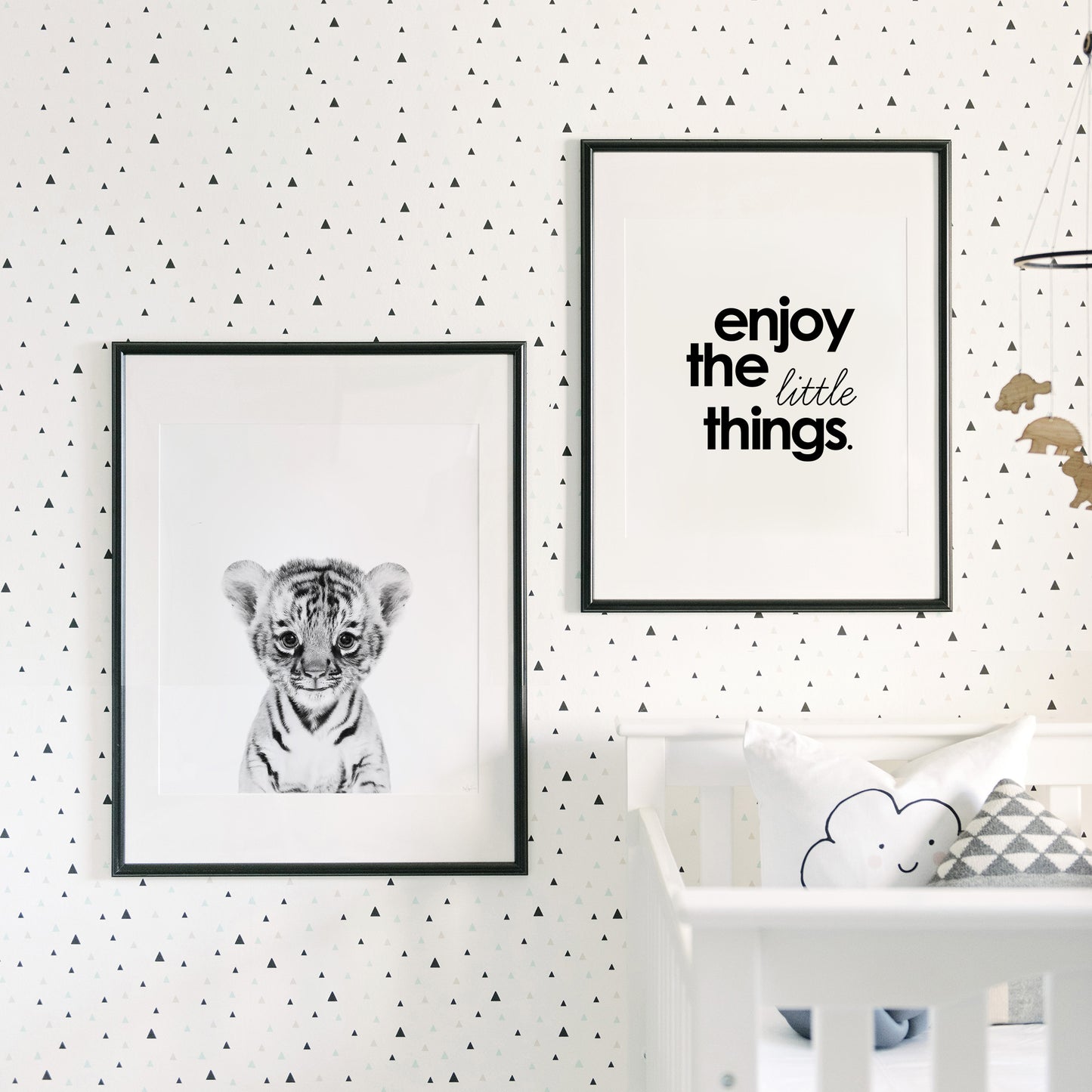 Black and White Tiger Wall Art for nursery