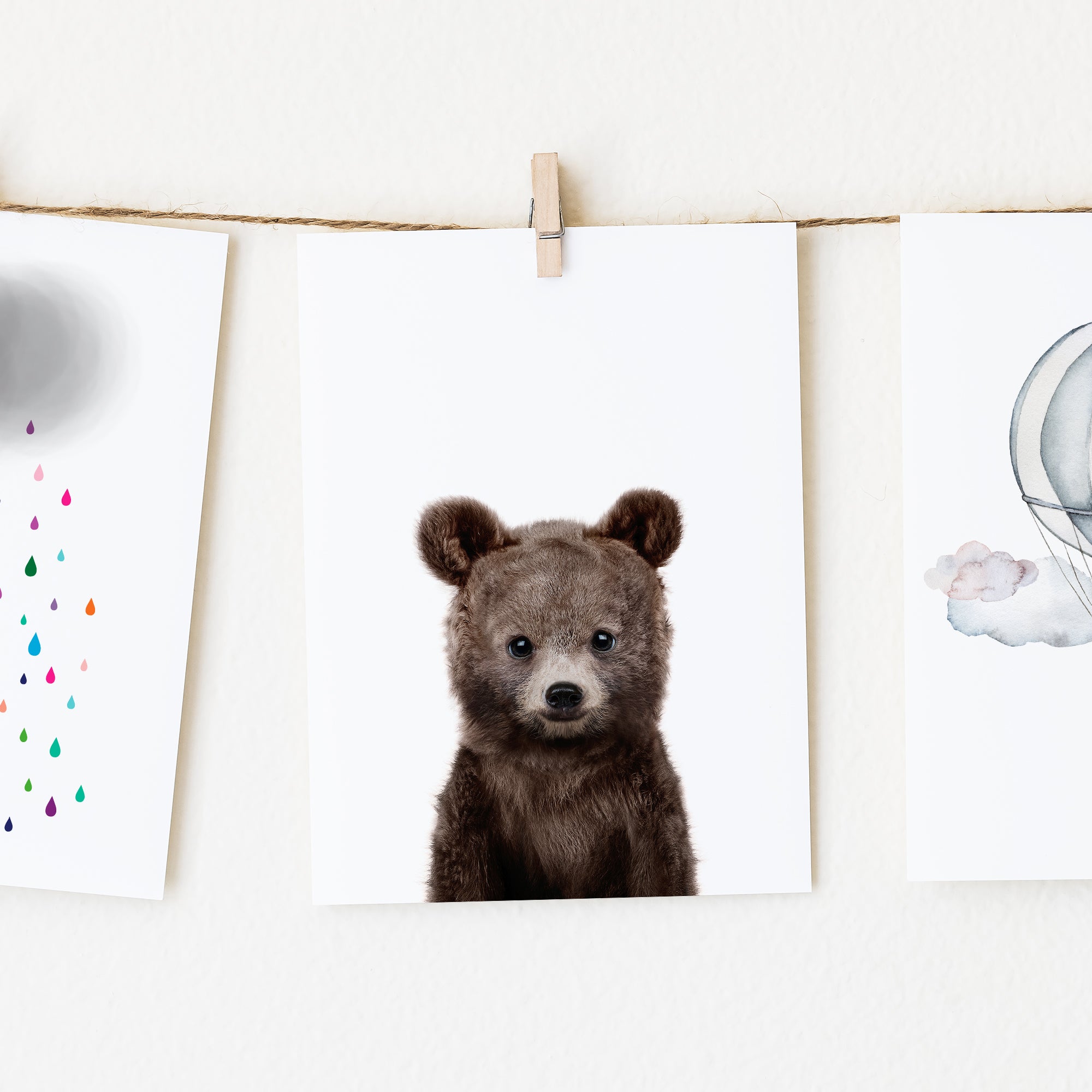 Nursery Artwork Baby Bear Nursery Wall Decor Peeking Bear Nursery