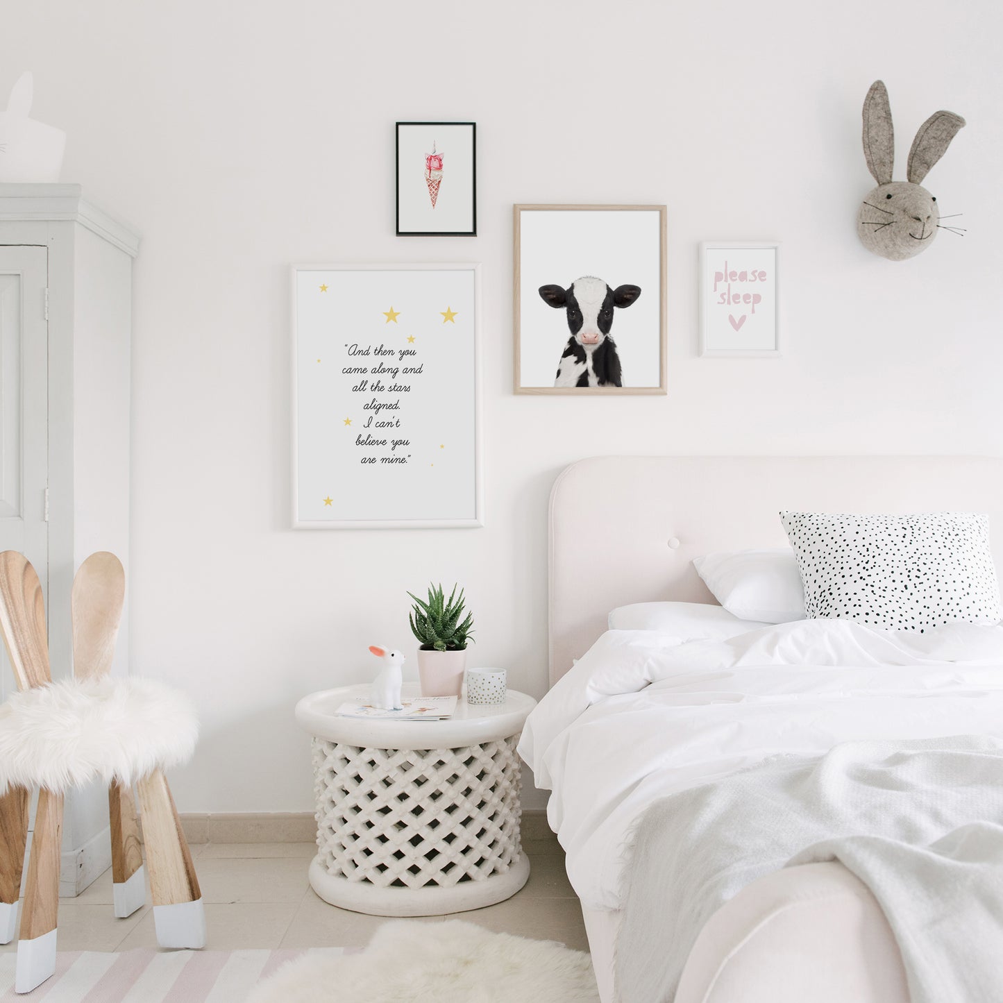 Baby Cow Wall Art Print