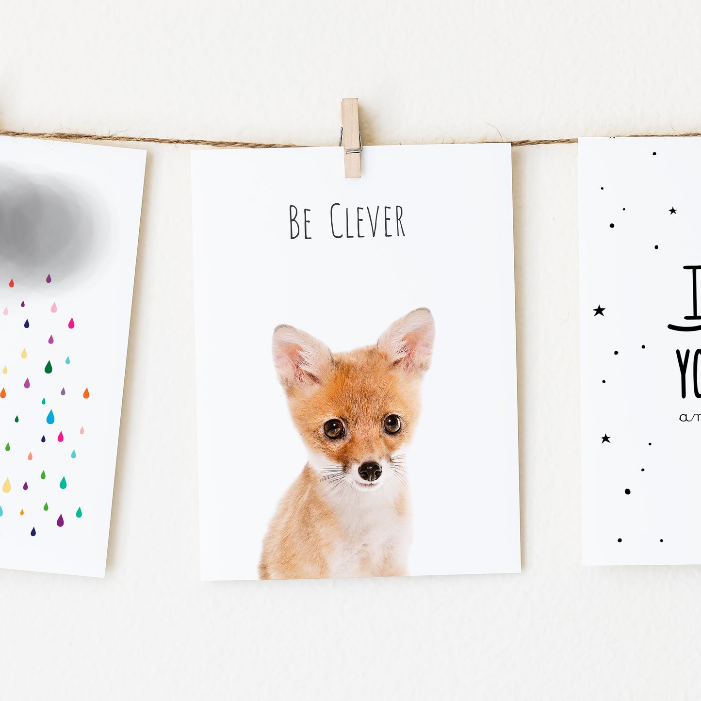 A picture of a baby fox with the words