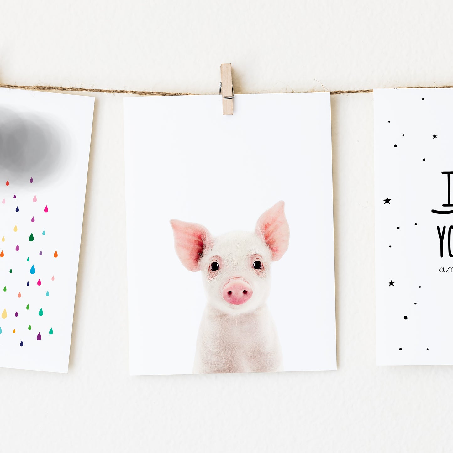 Baby Pig Wall Art Print