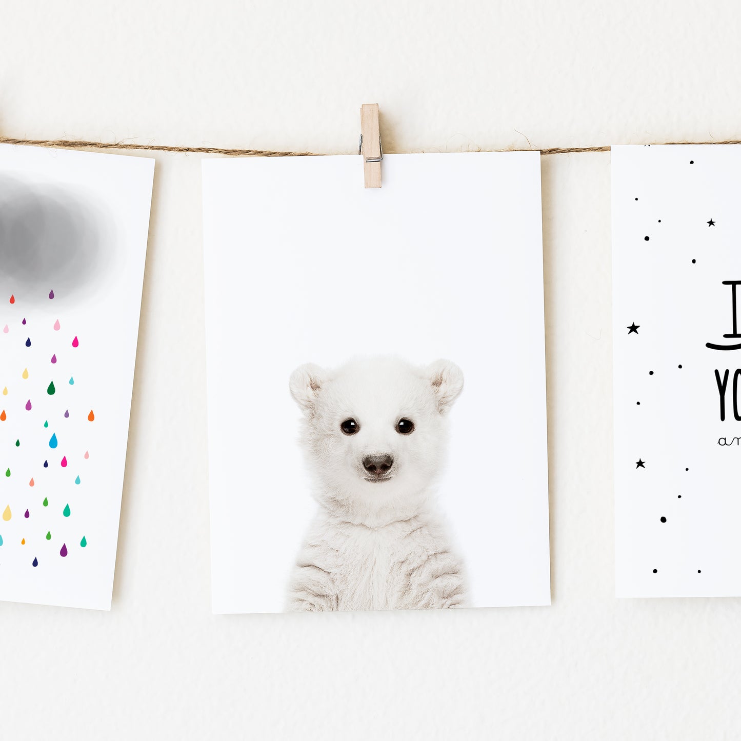 Baby Polar Bear Wall Art Print