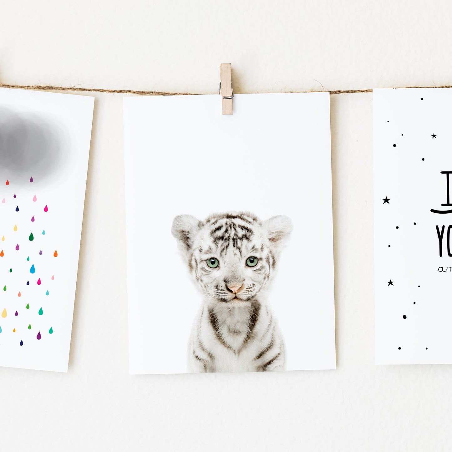 Baby White Tiger Wall Art Print