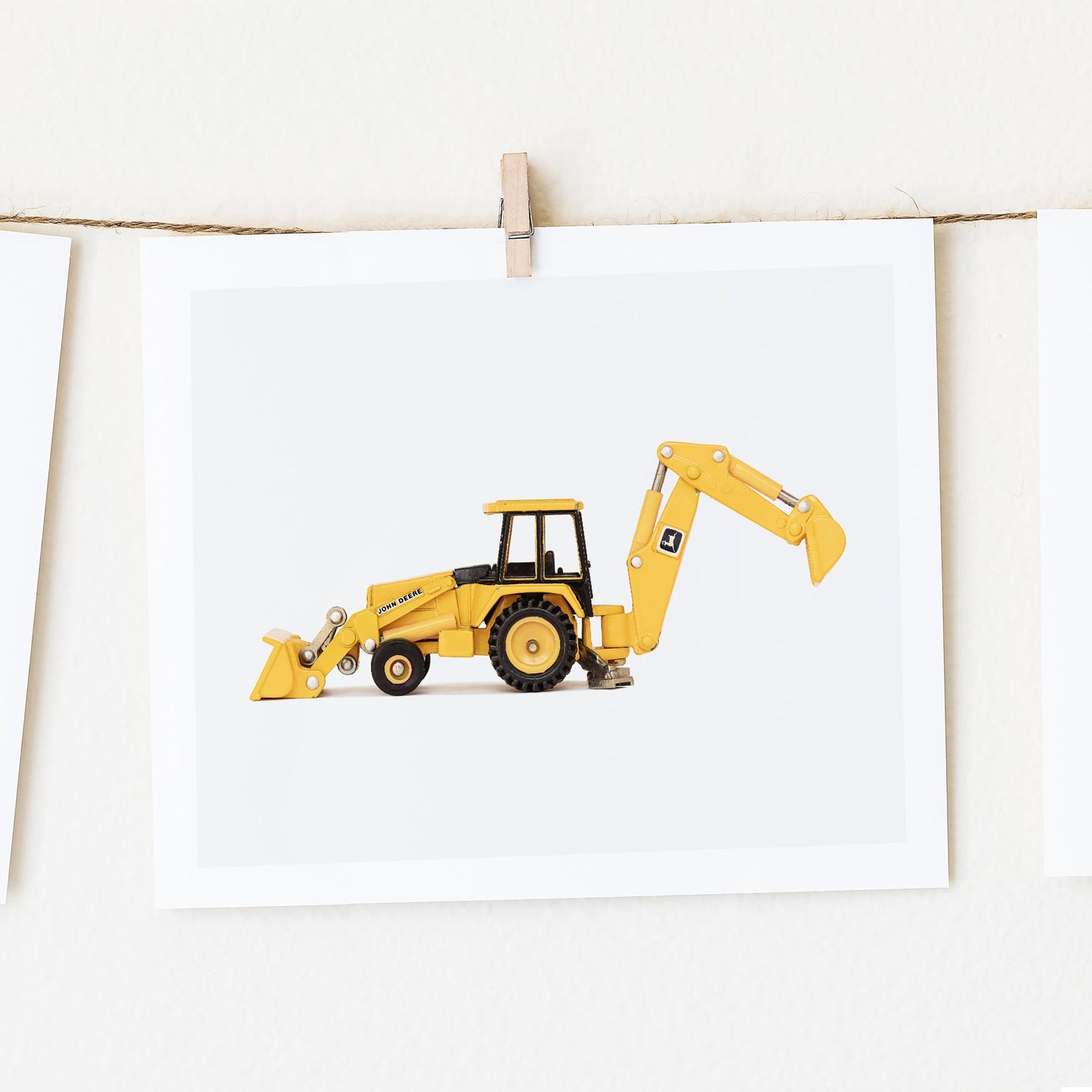 Yellow Backhoe art print