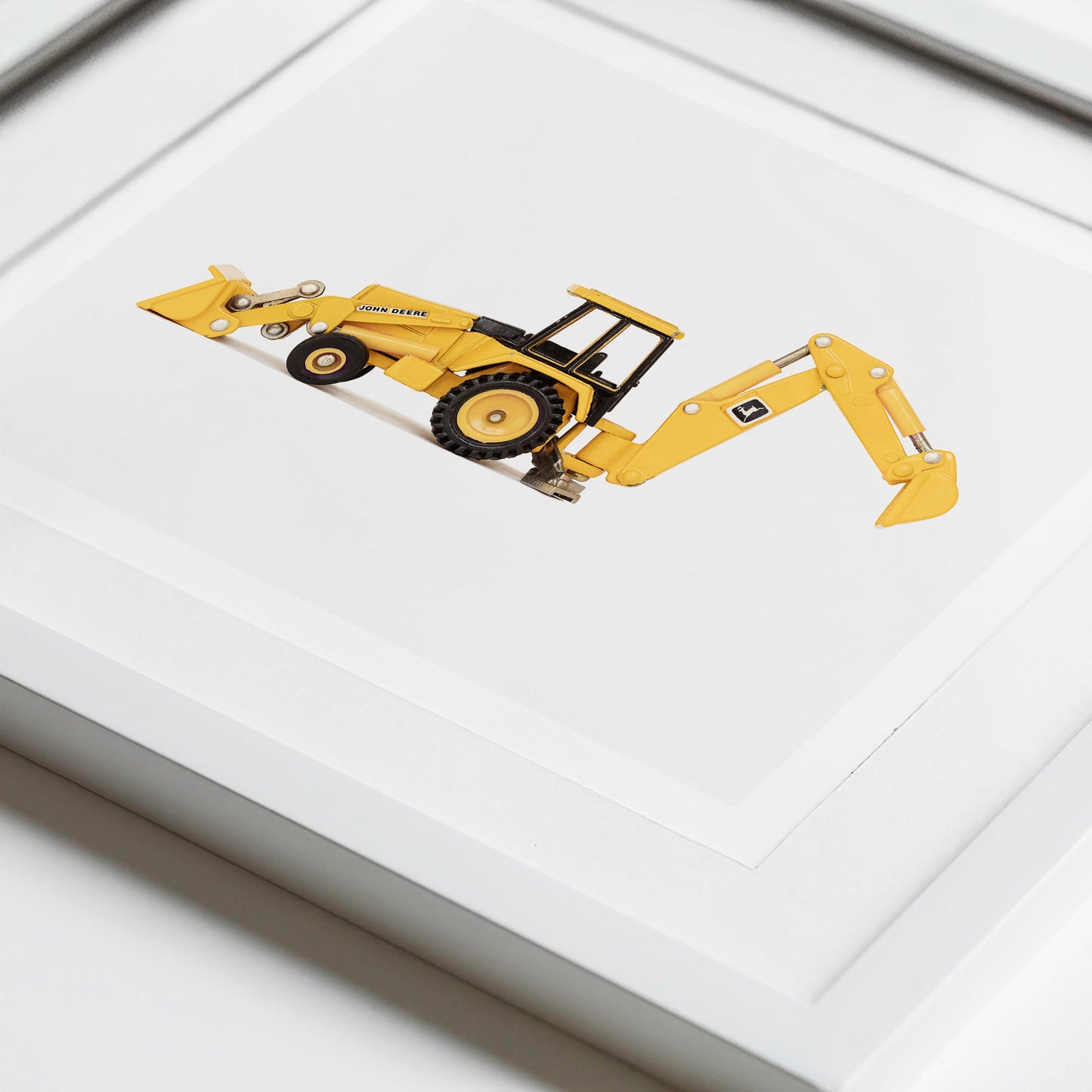 Yellow Backhoe art print