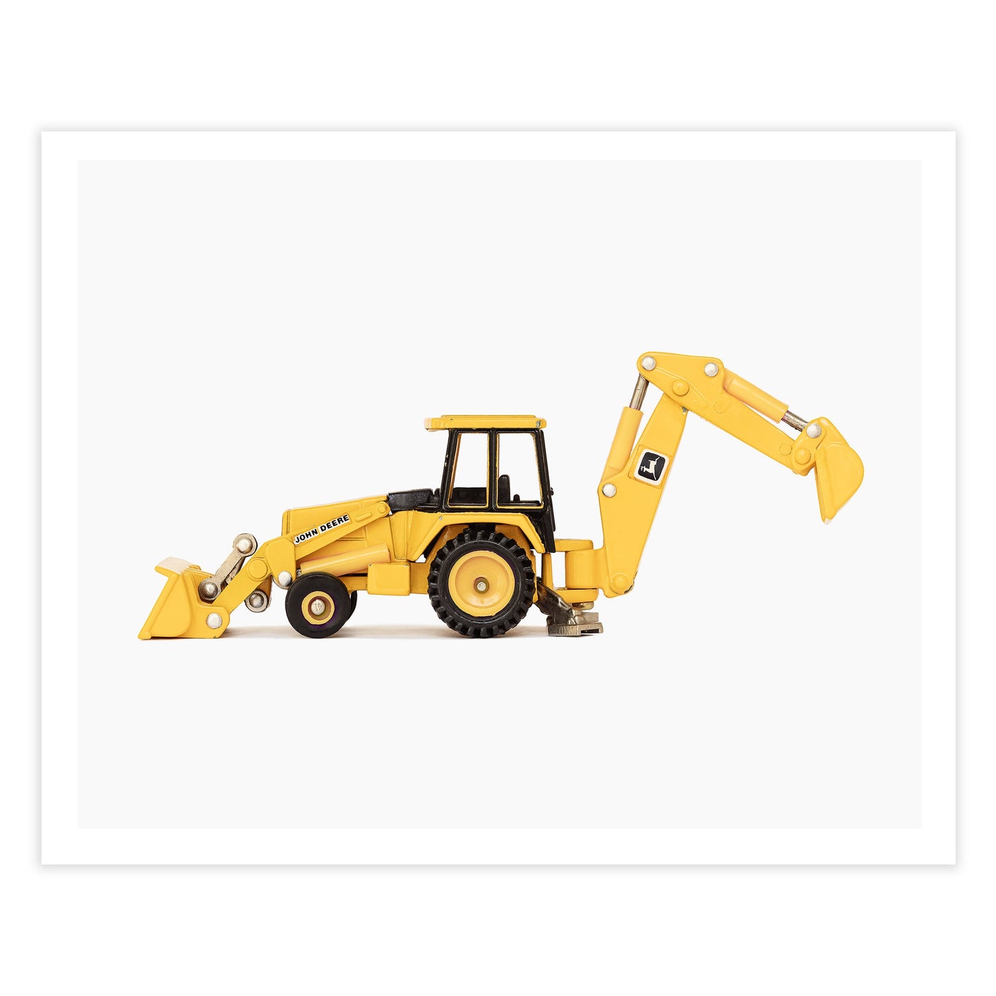 Yellow Backhoe art print