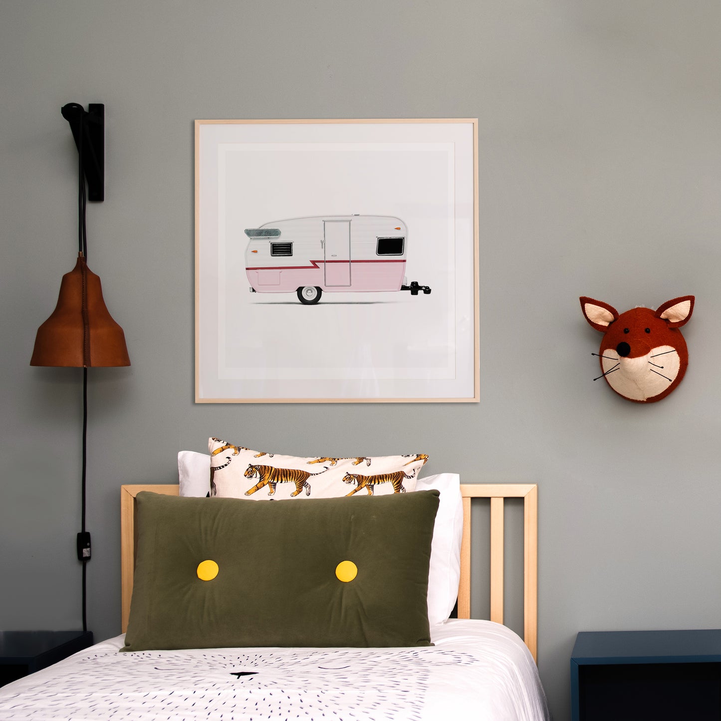 Pink Camper Nursery Car Prints for Boys
