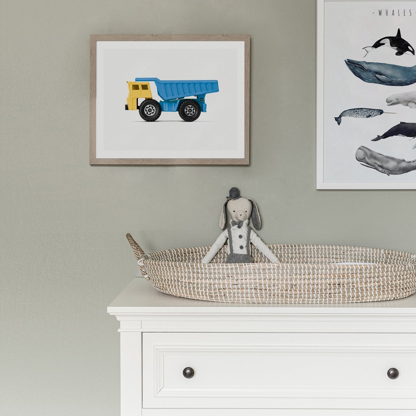 Yellow & Blue Dump Truck Wall Art