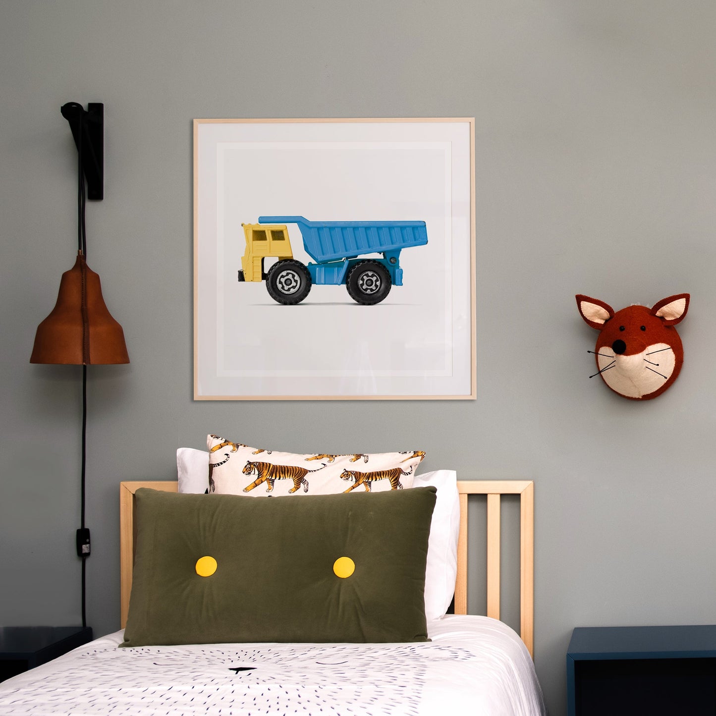Yellow & Blue Dump Truck Wall Art