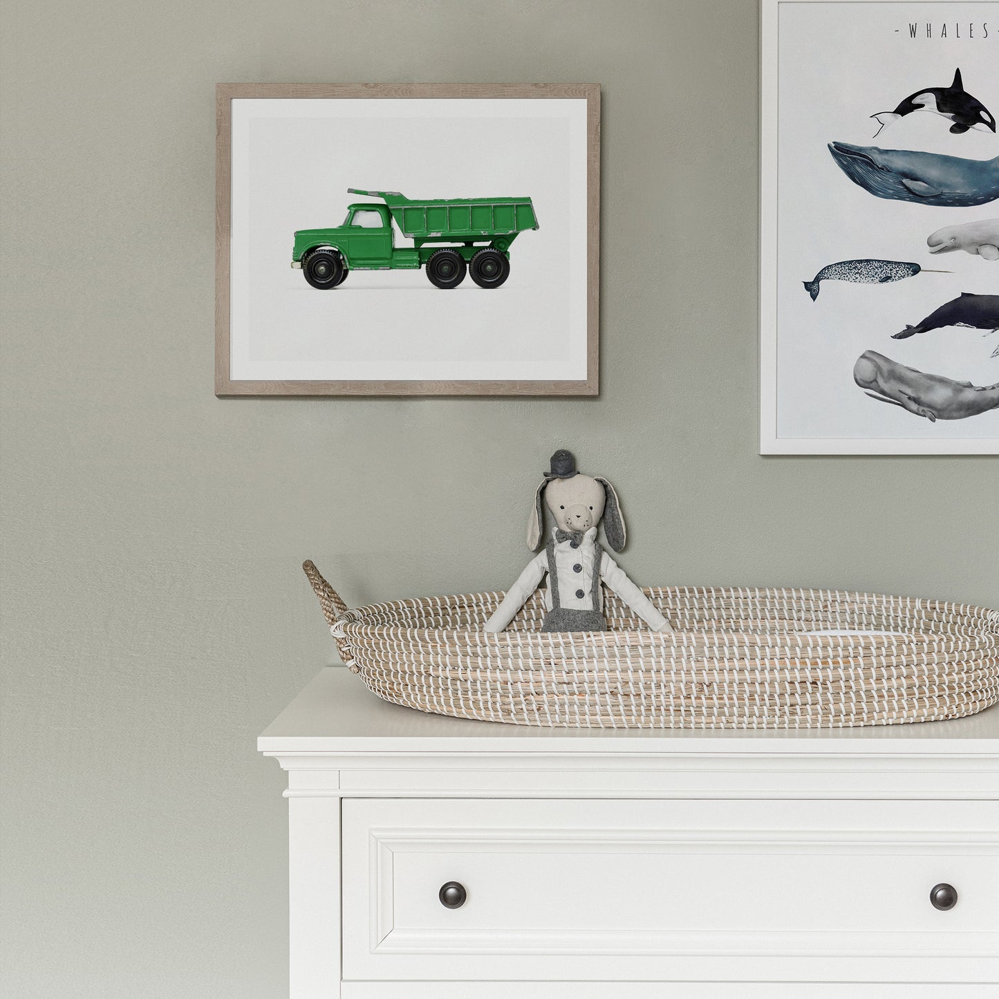 Green Dump Truck art print