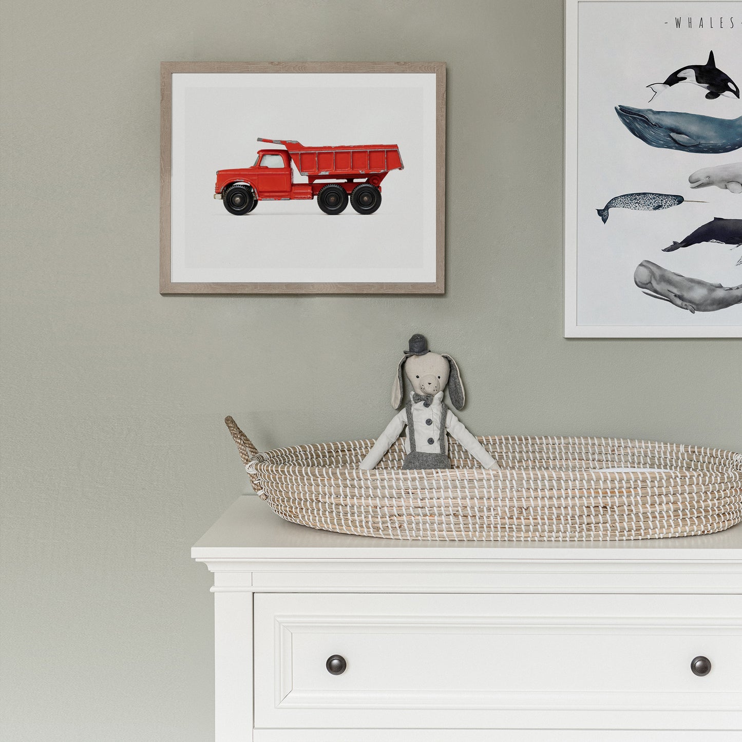 Red Dump Truck art print